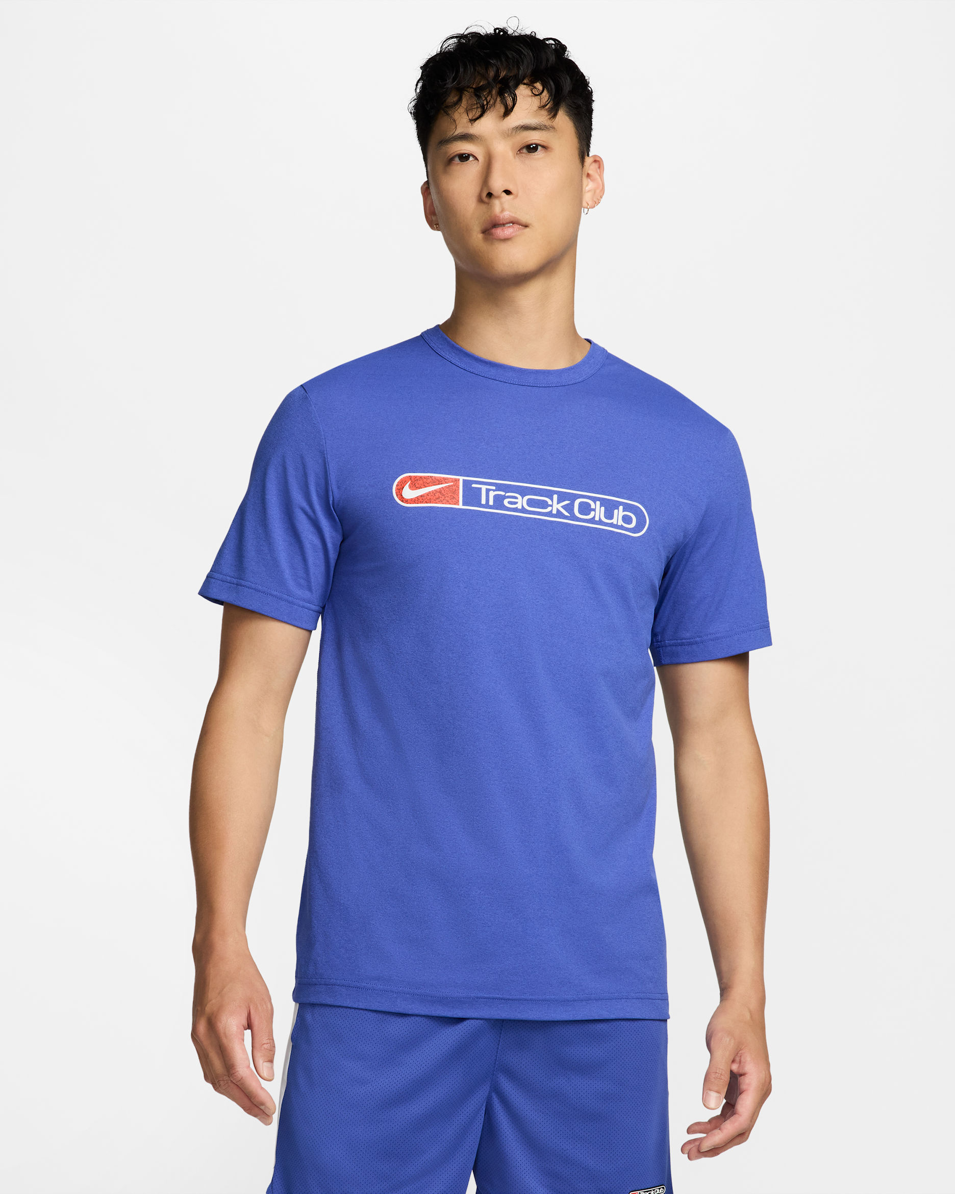 Nike Hyverse Track Club Men's Dri-FIT UV Short-Sleeve Running Top - Astronomy Blue/Summit White