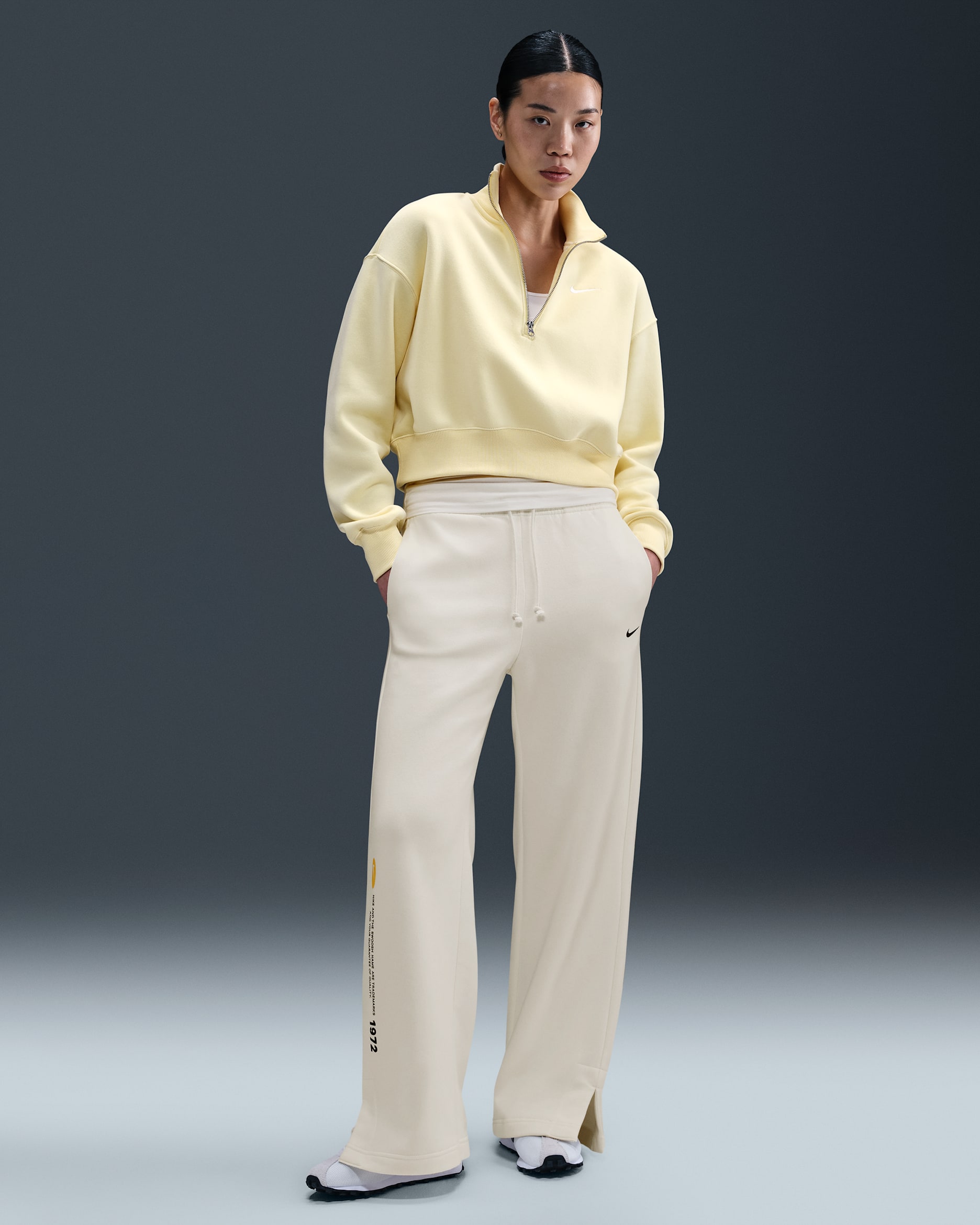 Nike Sportswear Women's Wide-Leg Trousers - Sail/Black
