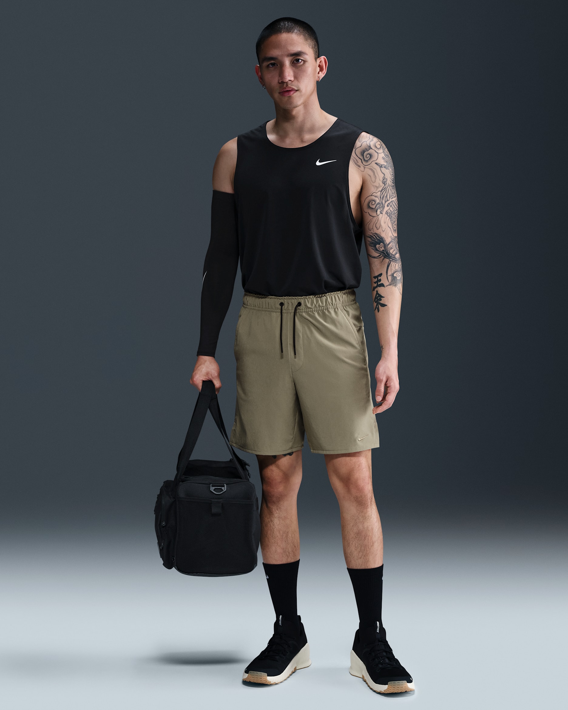 Nike Unlimited Men's Dri-FIT 18cm (approx.) Unlined Versatile Shorts - Light Army/Black/Light Army