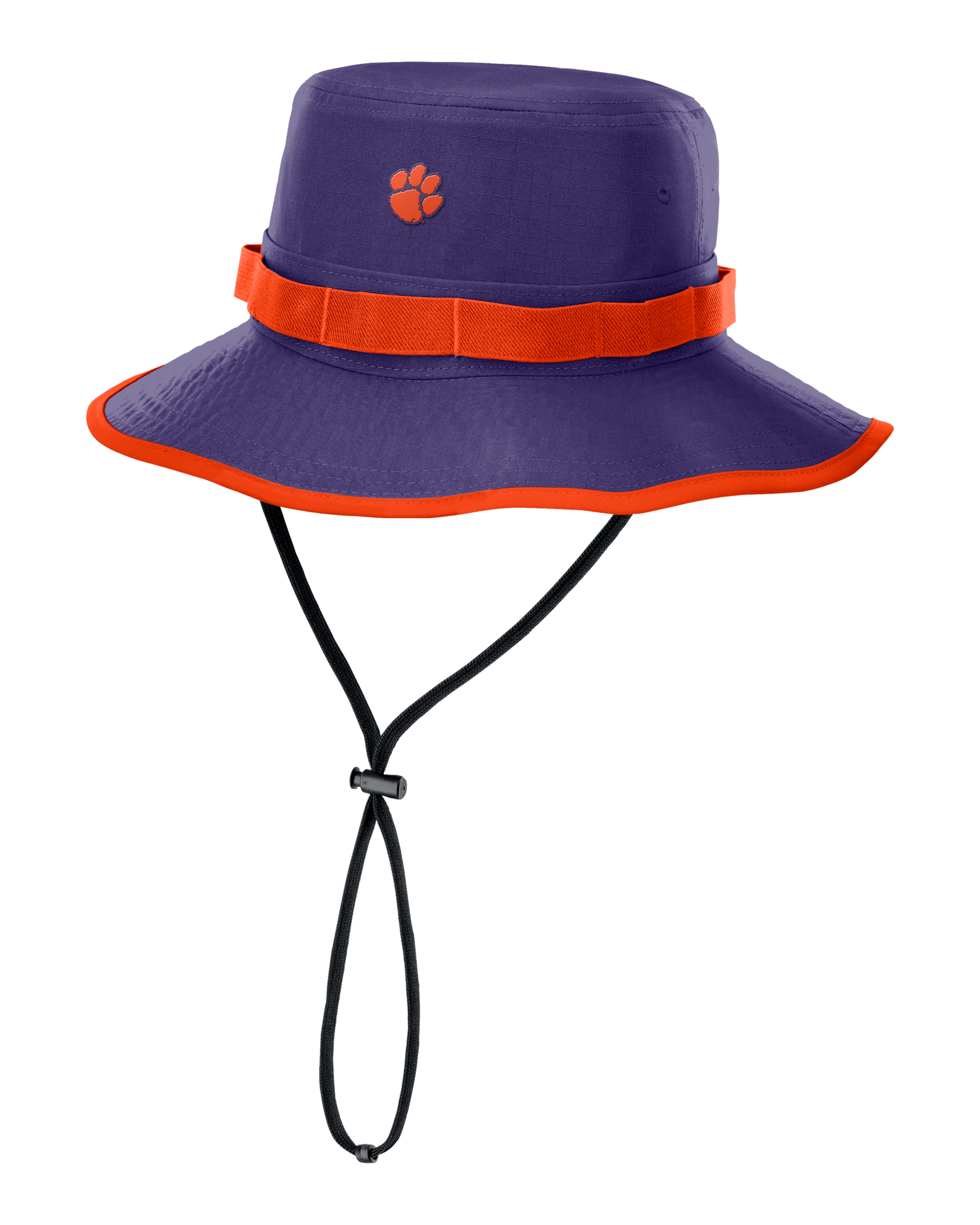 Gorro tipo pescador universitario Nike Dri-FIT para hombre Clemson Sideline Apex Gameday Boonie - Morado