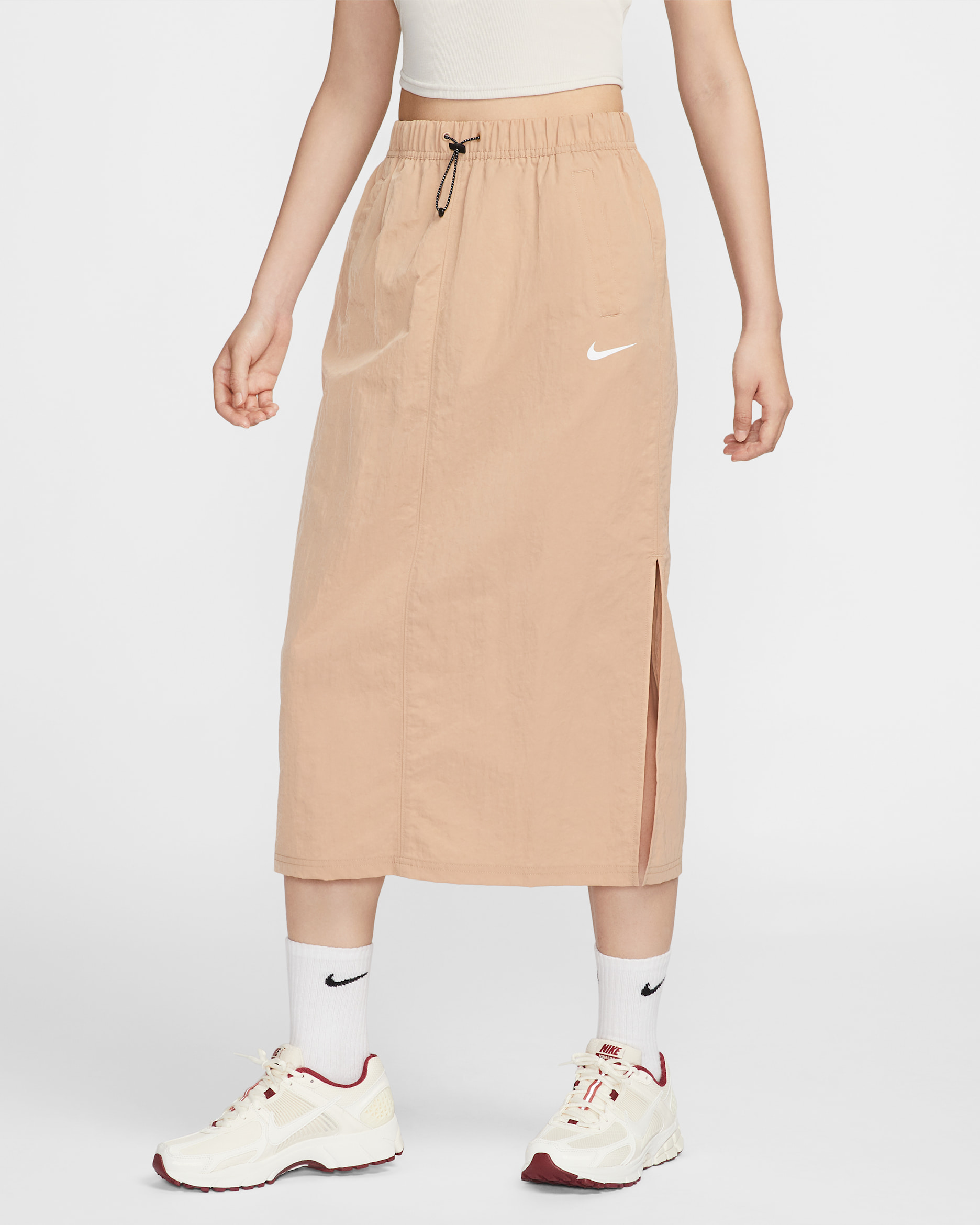 Nike Sportswear Essential Women's Woven High-Rise Skirt - Hemp/White