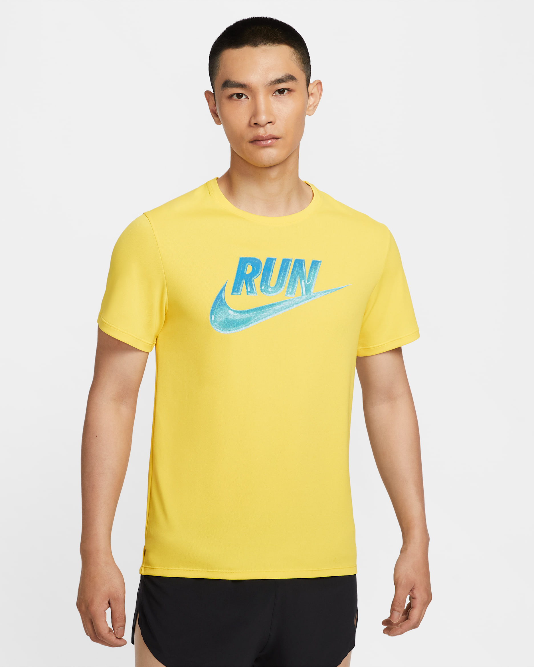 나이키 마일러 런 에너지 남성 드라이 핏 반팔 러닝 탑 - 라이트닝