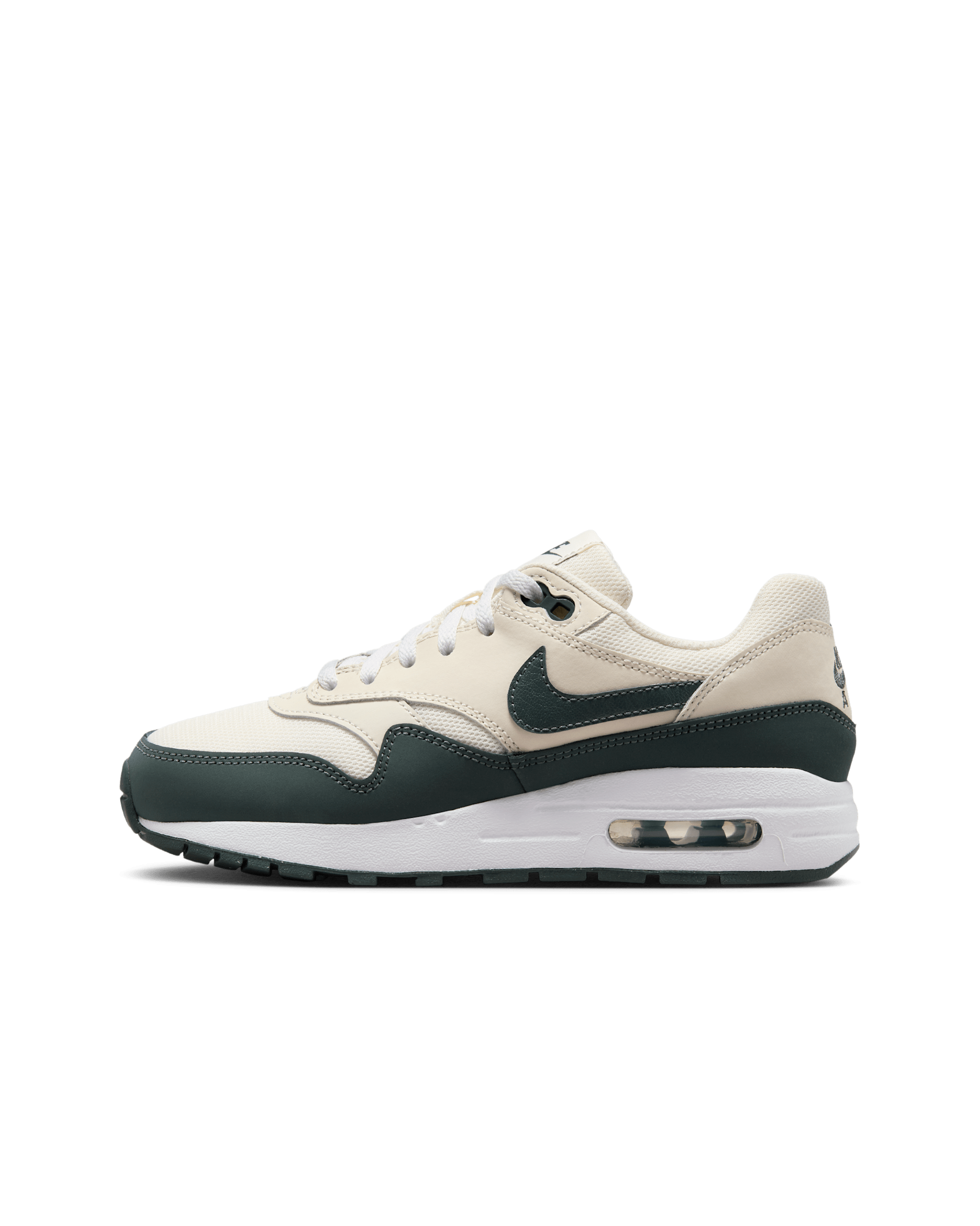 Air Max 1 大童鞋款 - Pale Ivory/白色/Bicoastal/Vintage Green