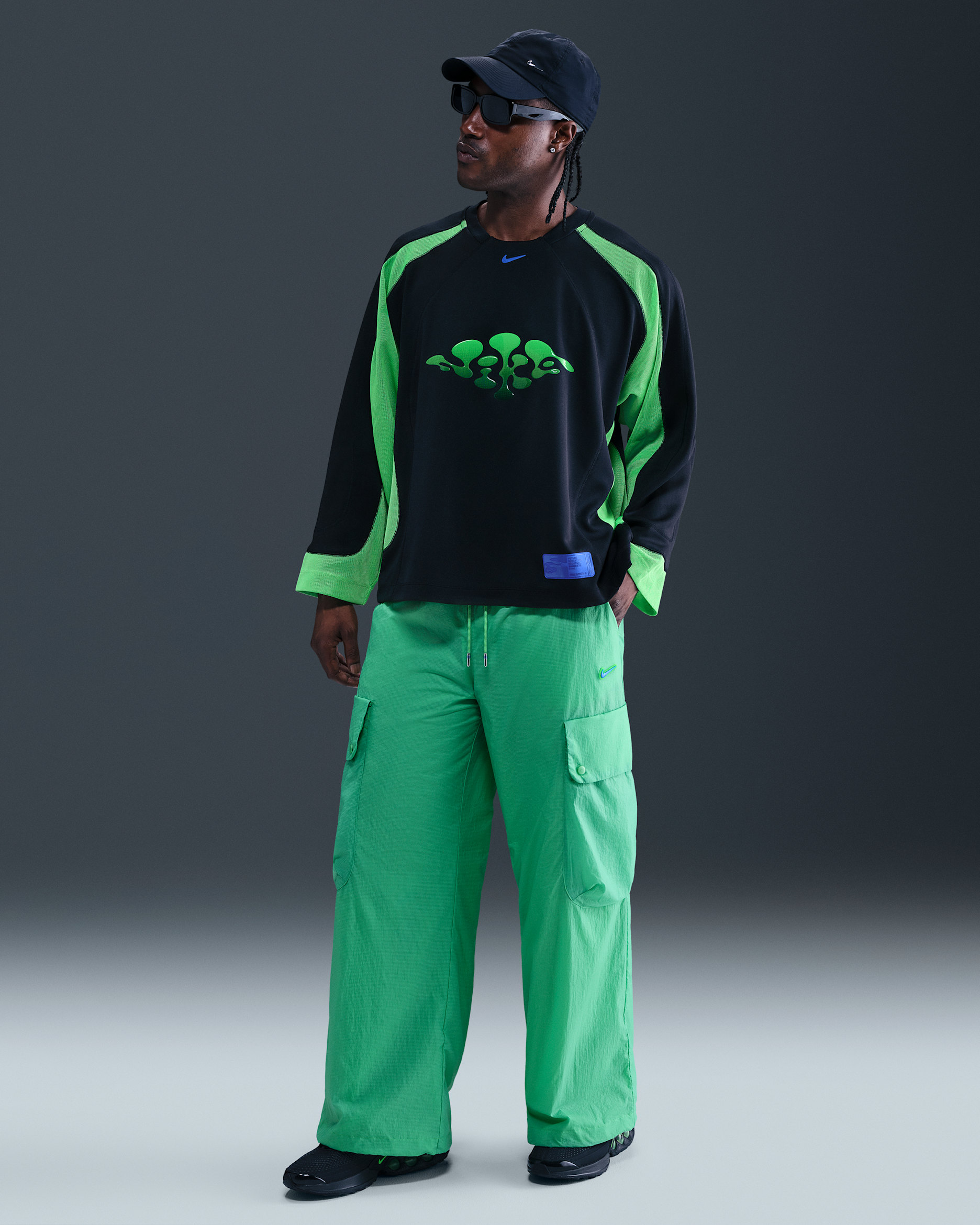 Nike Project F.R.O.G. Men's Transparent Cargo Pants - Green Shock/Hyper Royal/White/Hyper Royal