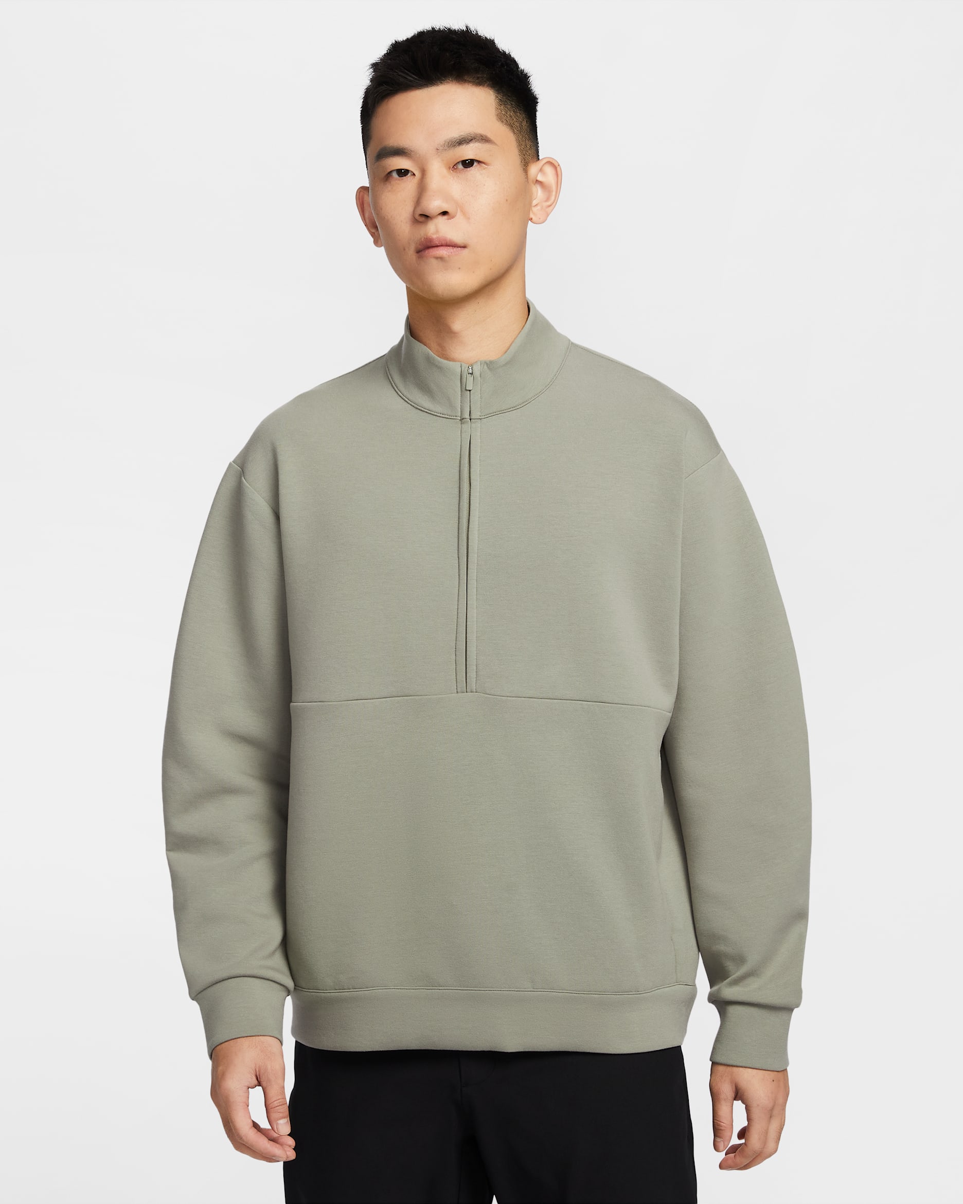 Nike 24.7 ImpossiblySoft Men's Dri-FIT 1/2-Zip Top - Light Army/Steel Green