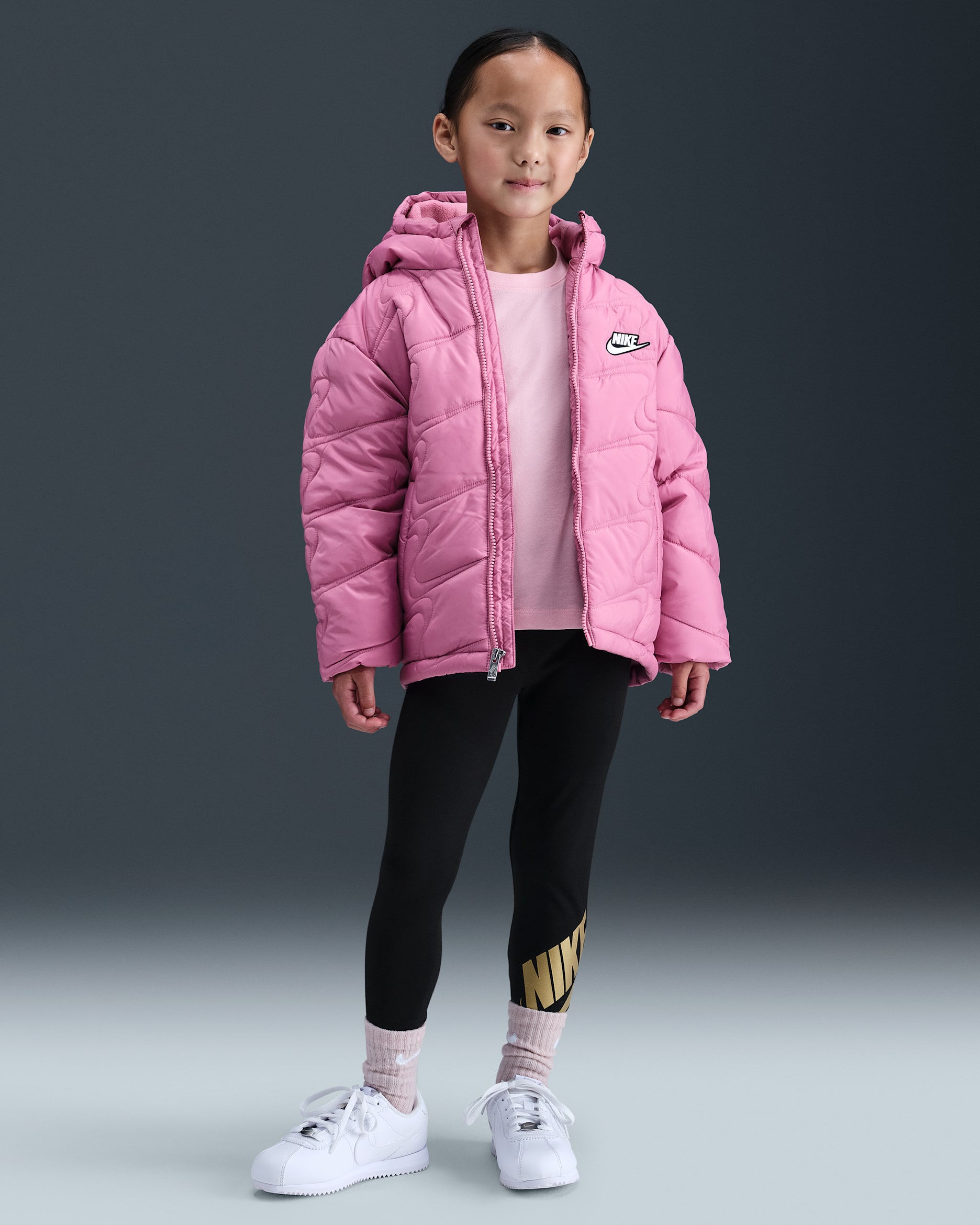 Nike Leggings für jüngere Kinder - Schwarz/Metallic Gold