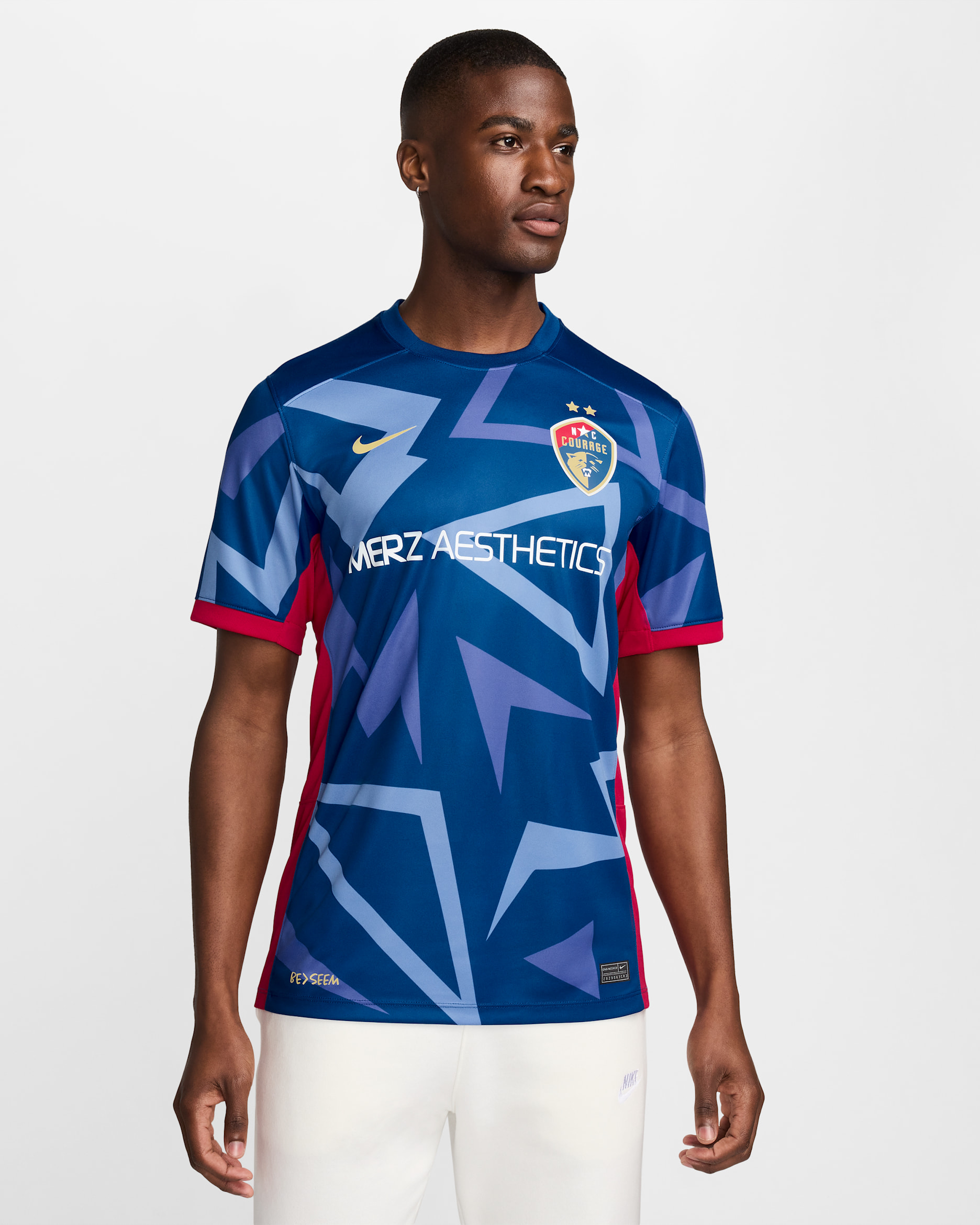 North Carolina Courage 2024 Stadium Primary Men's Nike Dri-FIT NWSL Replica Jersey - Blue Joy