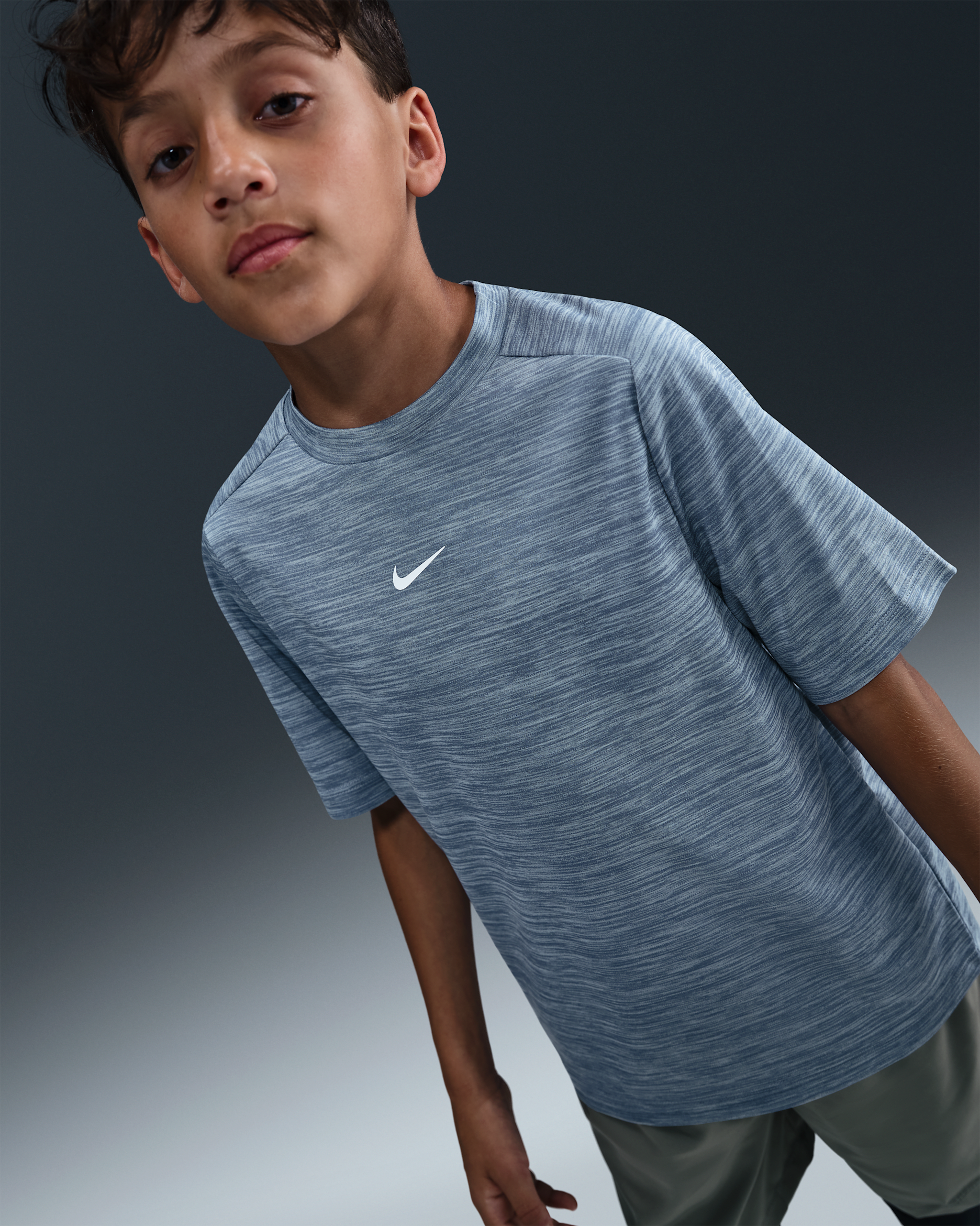 Nike Multi Dri-FIT kortermet trøye til store barn - World Indigo/Celestine Blue/Hvit