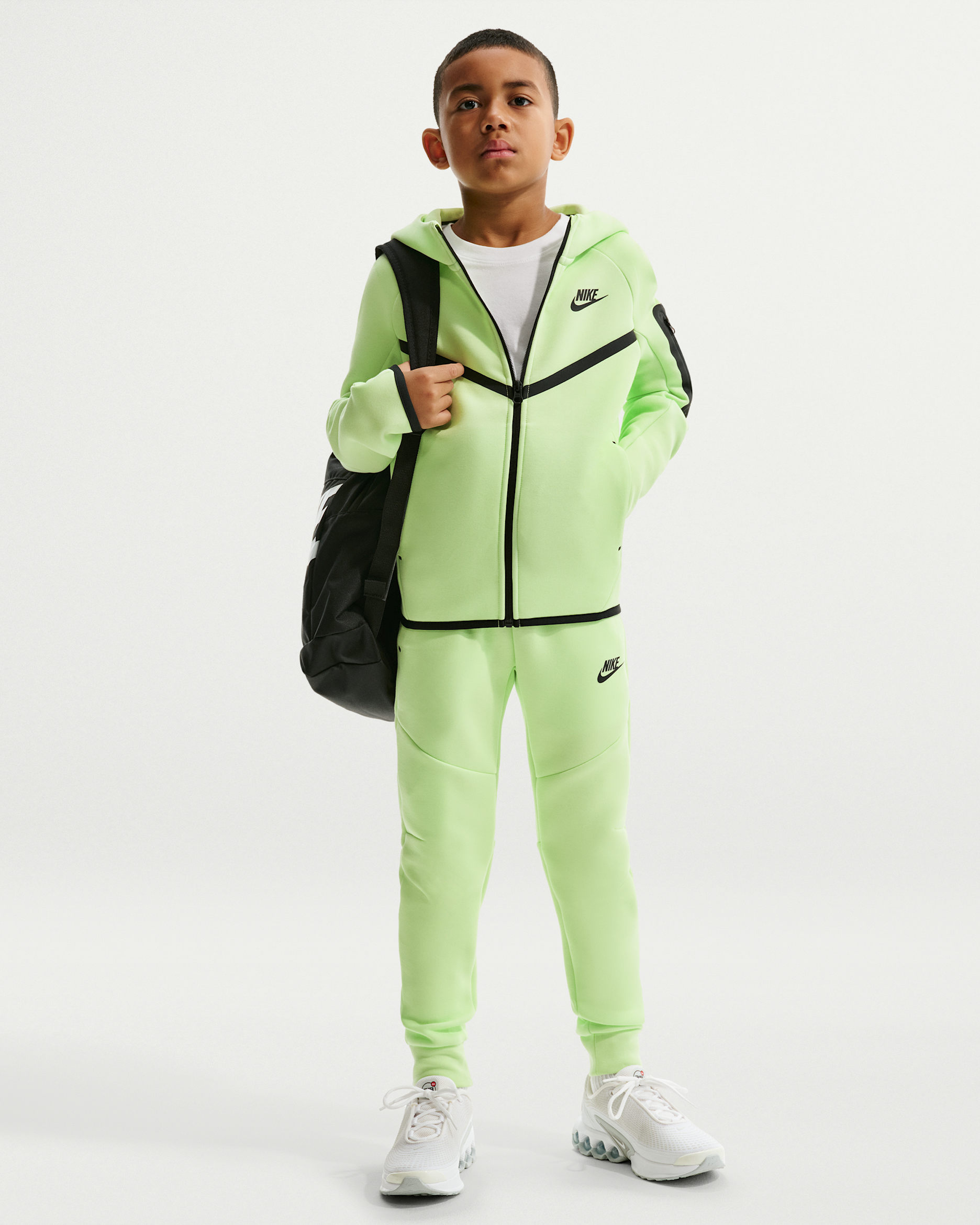 Nike Sportswear Tech Fleece Big Kids' Joggers - Light Liquid Lime/Black/Black