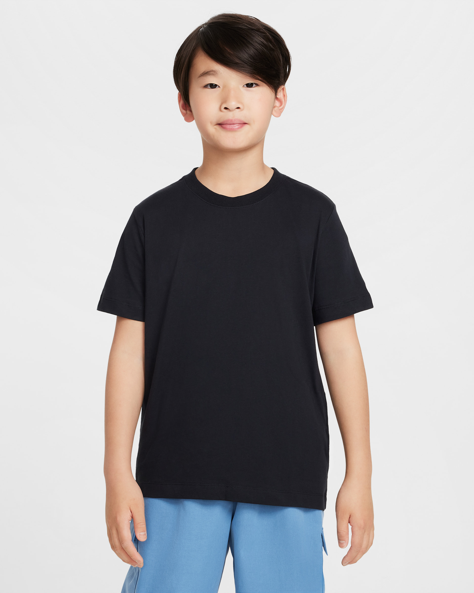 T-shirt ras-du-cou à manches courtes Nike pour ado - Noir