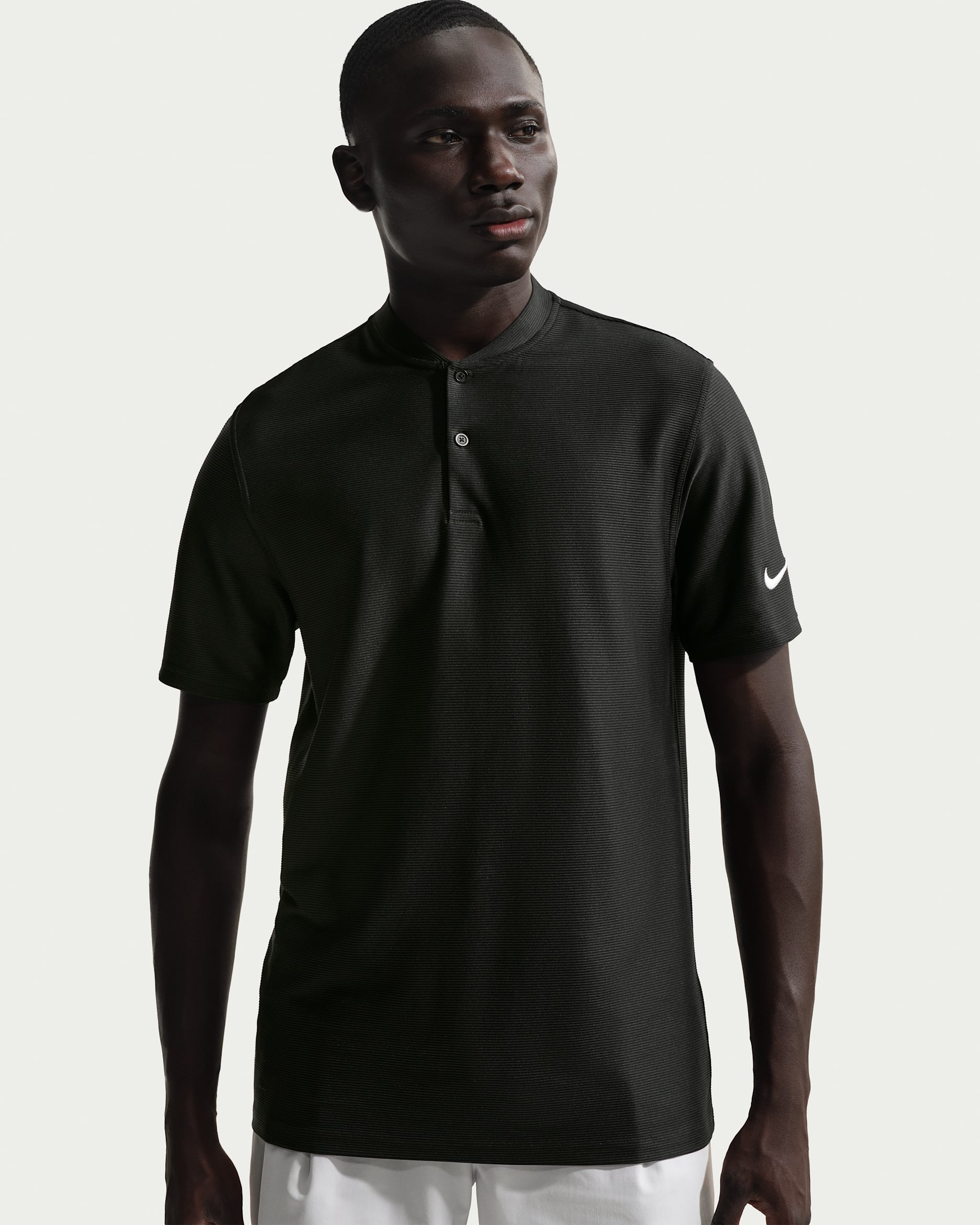 Polo de golf Dri-FIT para hombre Nike Velocity - Negro/Blanco
