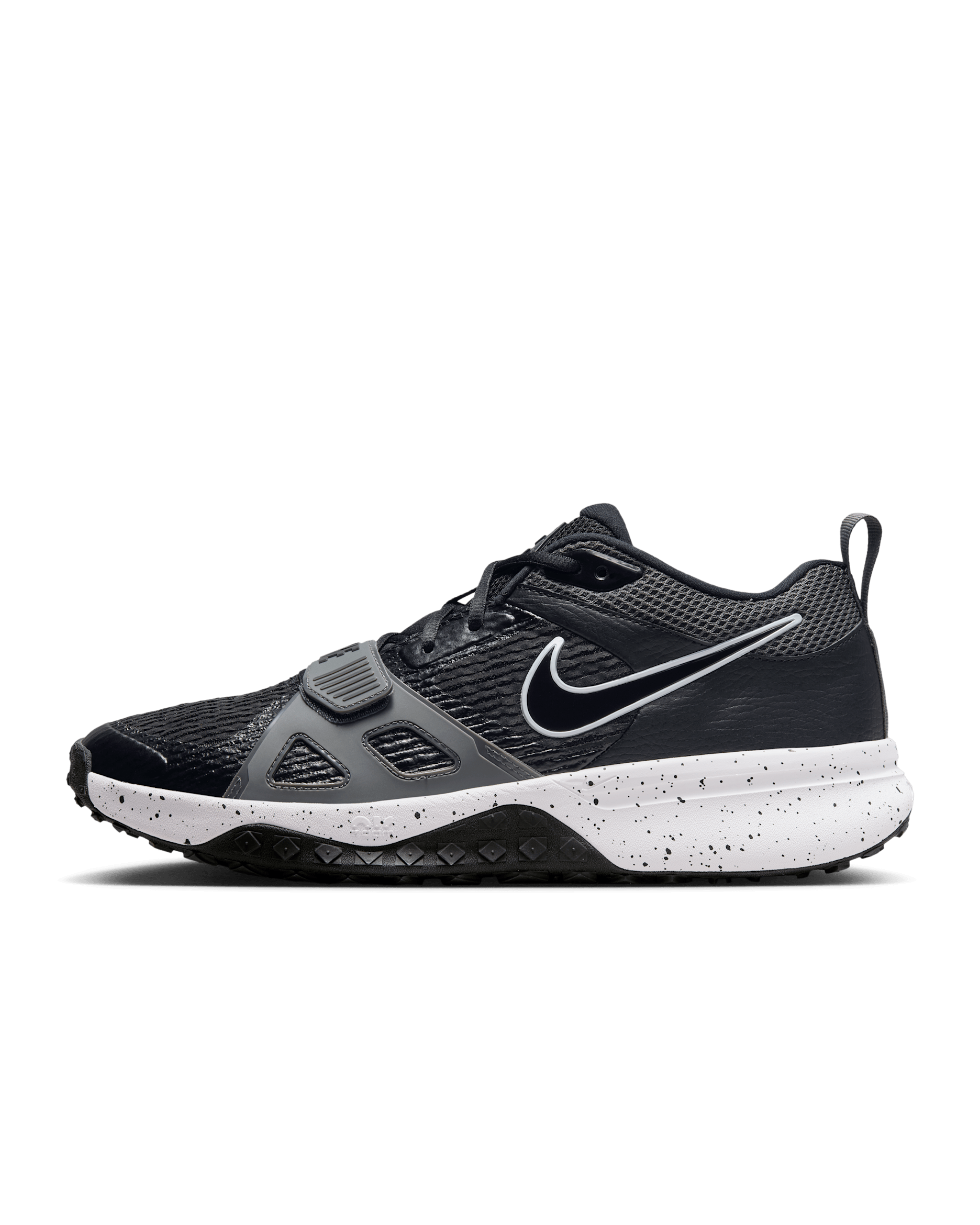 Nike Air Zoom Diamond Elite Turf Men's Baseball Shoes - Black/Iron Grey/Volt/White