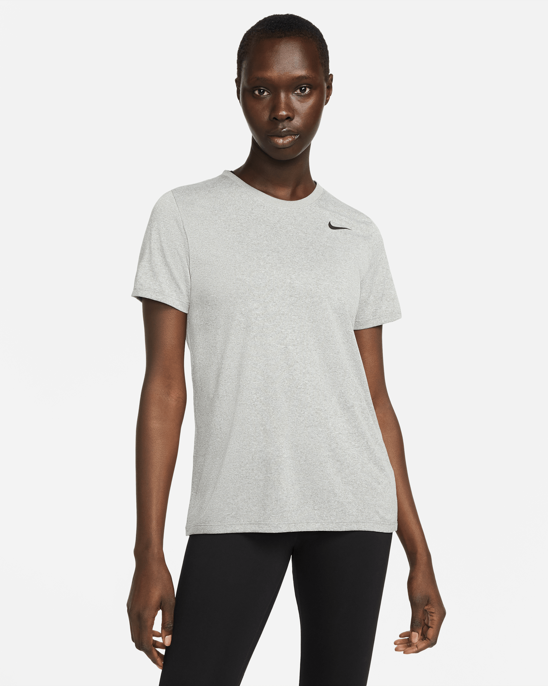 Nike Dri-FIT Women's T-Shirt - Tumbled Grey/Flat Silver/Heather/Black
