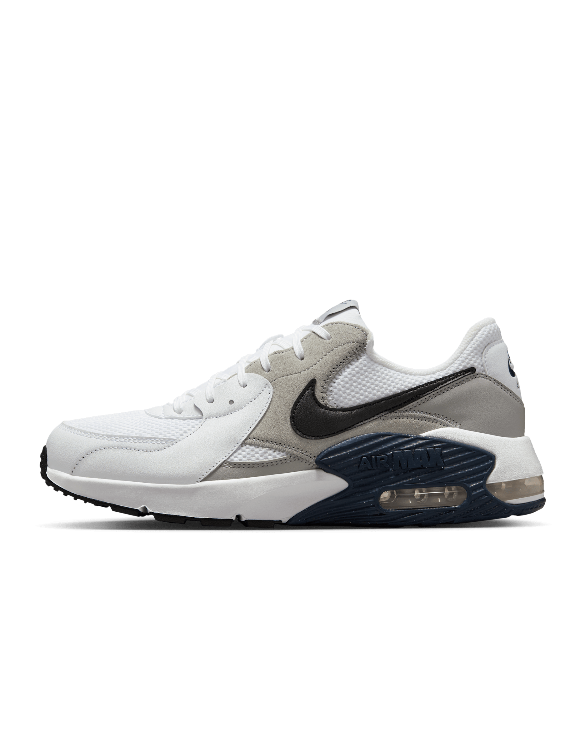 Tenis para hombre Nike Air Max Excee - Blanco/Gris humo claro/Azul marino medianoche/Negro