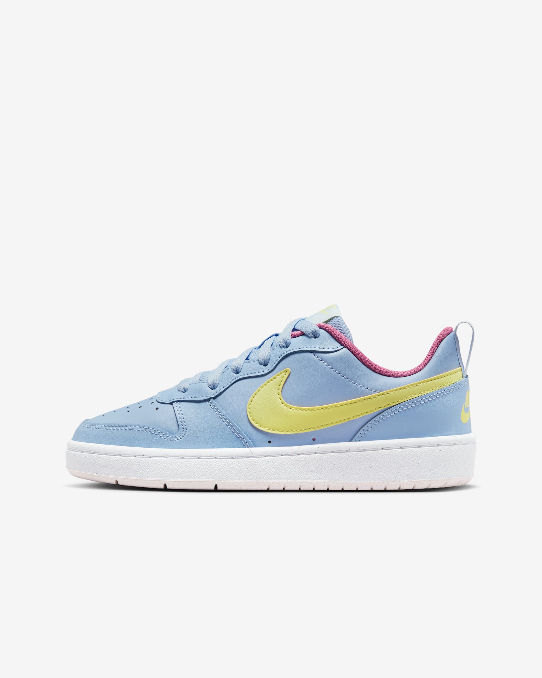 รองเท้าเด็กโต Nike Court Borough Low 2 - Cobalt Bliss/Pearl Pink/Cosmic Fuchsia/Light Lemon Twist