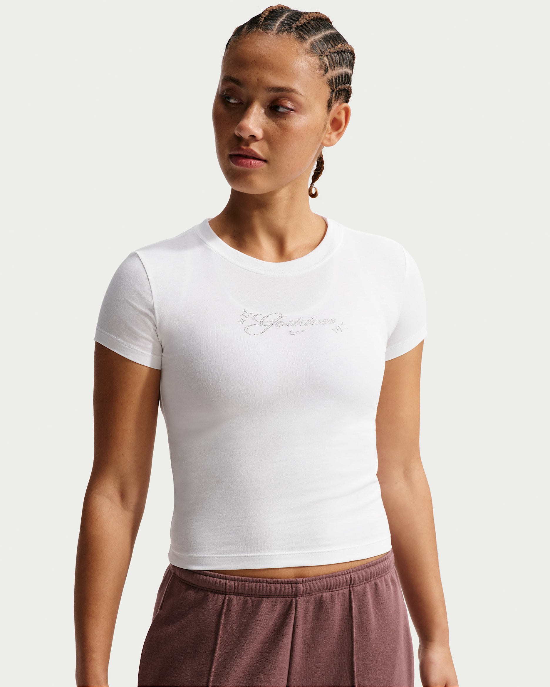 Nike Sportswear Chill Knit Women's Slim Cropped T-Shirt - White