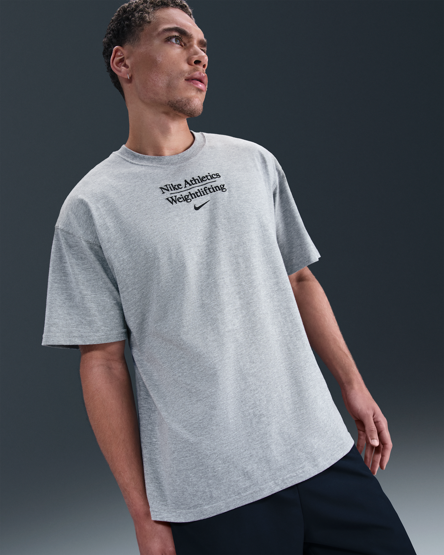 Nike Weightlifting Men's Max90 T-Shirt - Dark Grey Heather