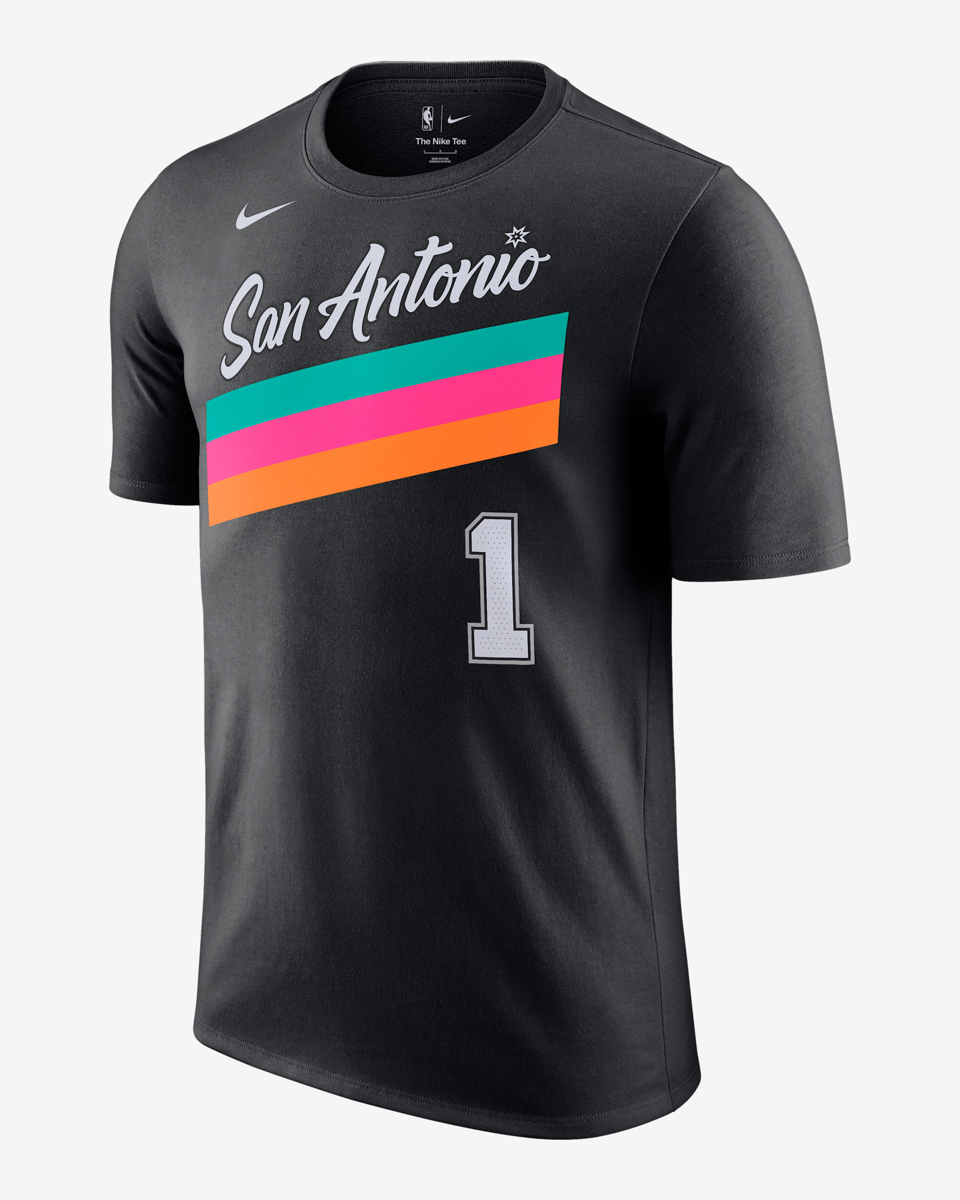Playera Nike de la NBA para hombre San Antonio Spurs Essentials City Edition - Negro