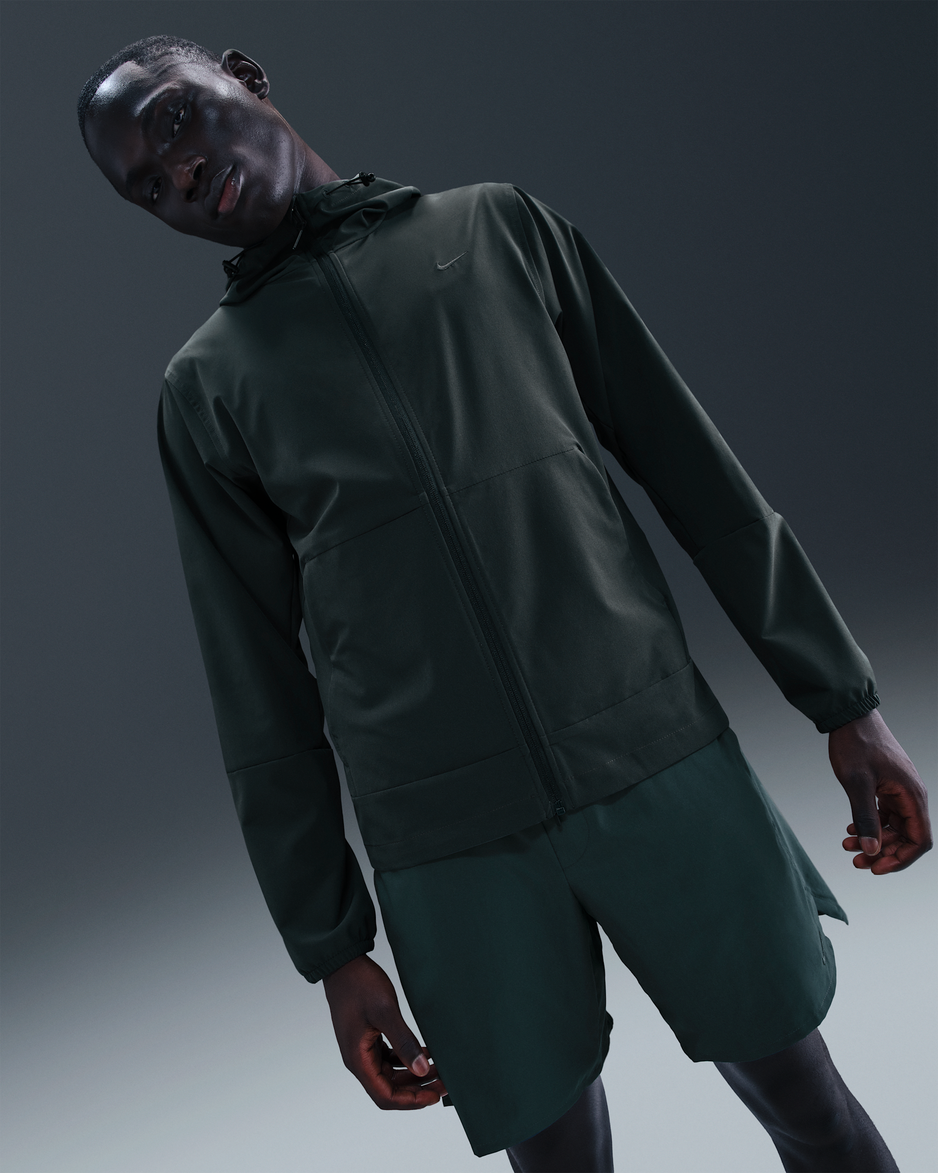 Nike Unlimited Men's Repel Hooded Versatile Jacket - Seaweed/Black/Seaweed