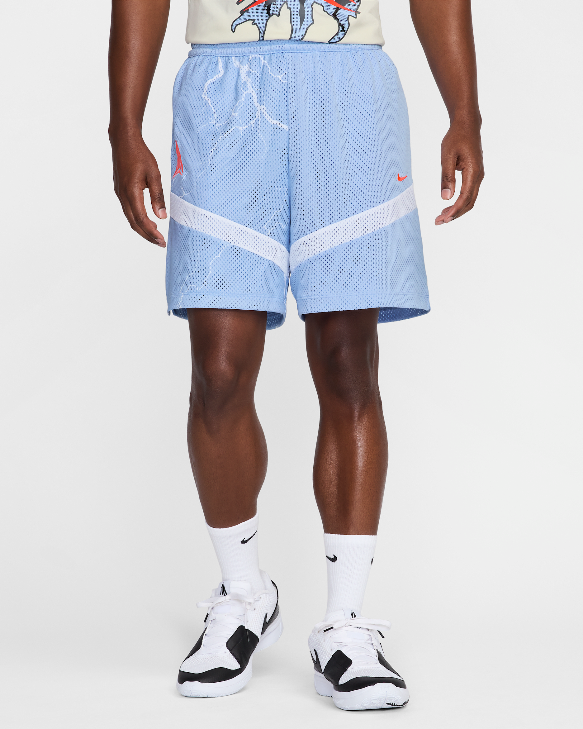 Shorts de básquetbol Dri-FIT de 15 cm para hombre Ja Icon - Cobalto felicidad/Blanco/Carmesí brillante