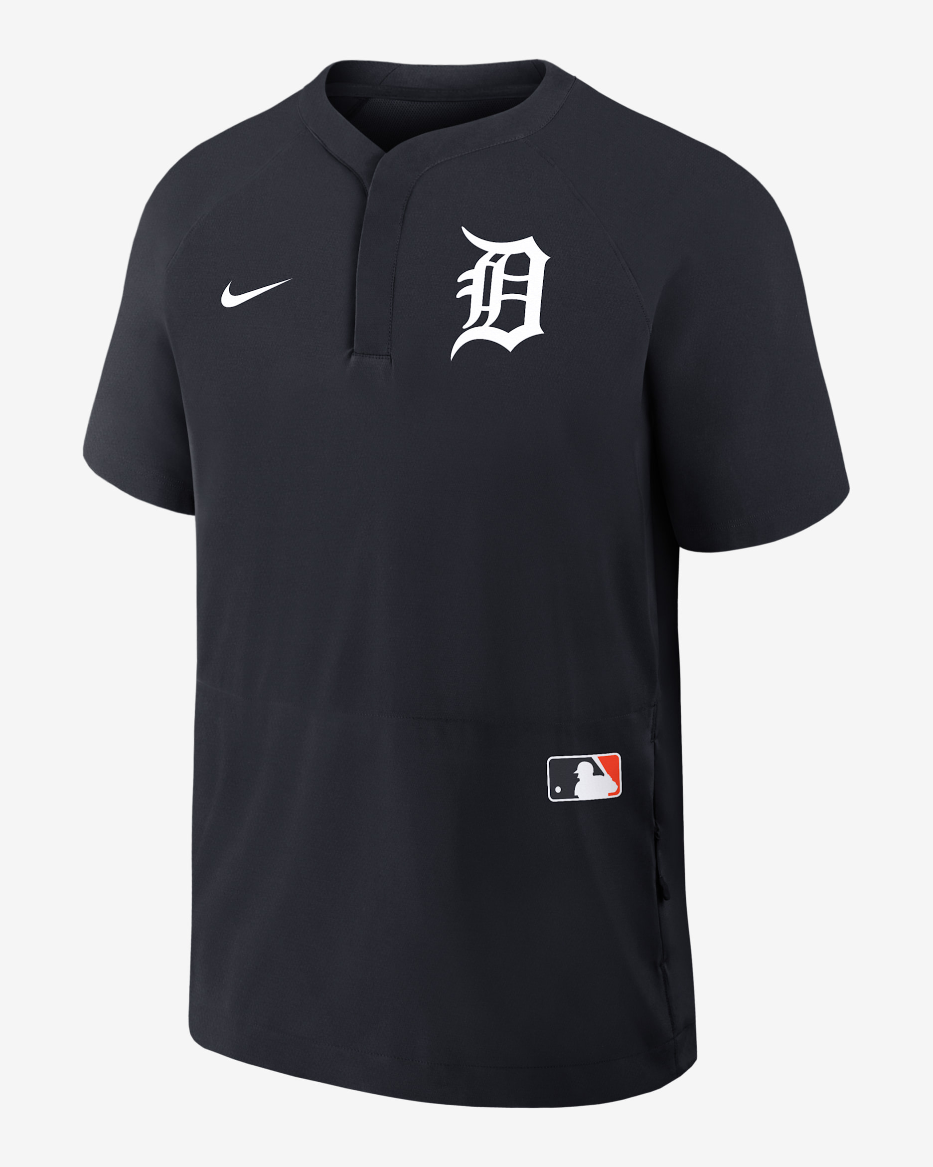 Detroit Tigers Authentic Collection Men's Nike MLB Short-Sleeve Windshirt - Navy
