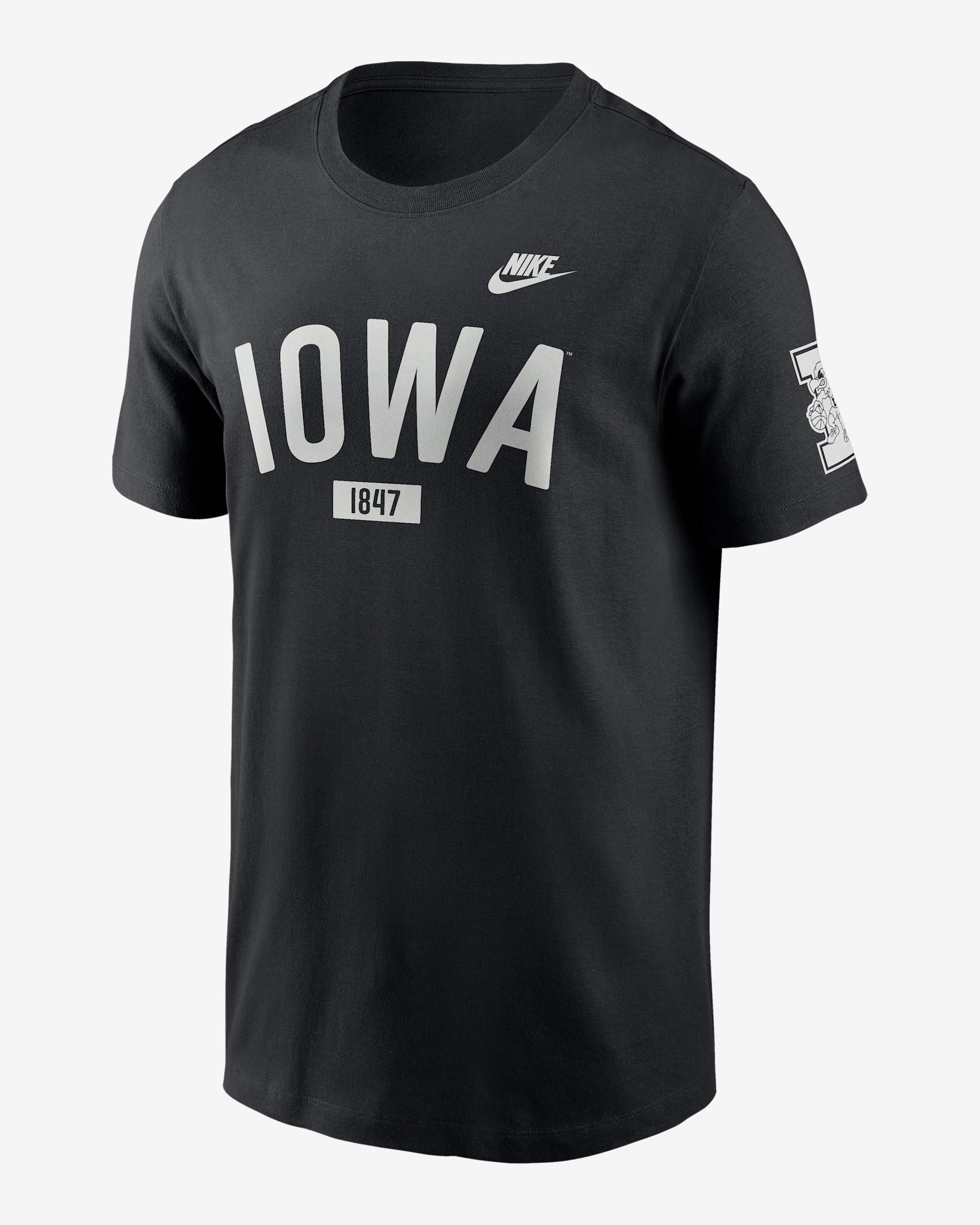 Iowa Legacy Arch 2-Hit Men's Nike College T-Shirt - Black