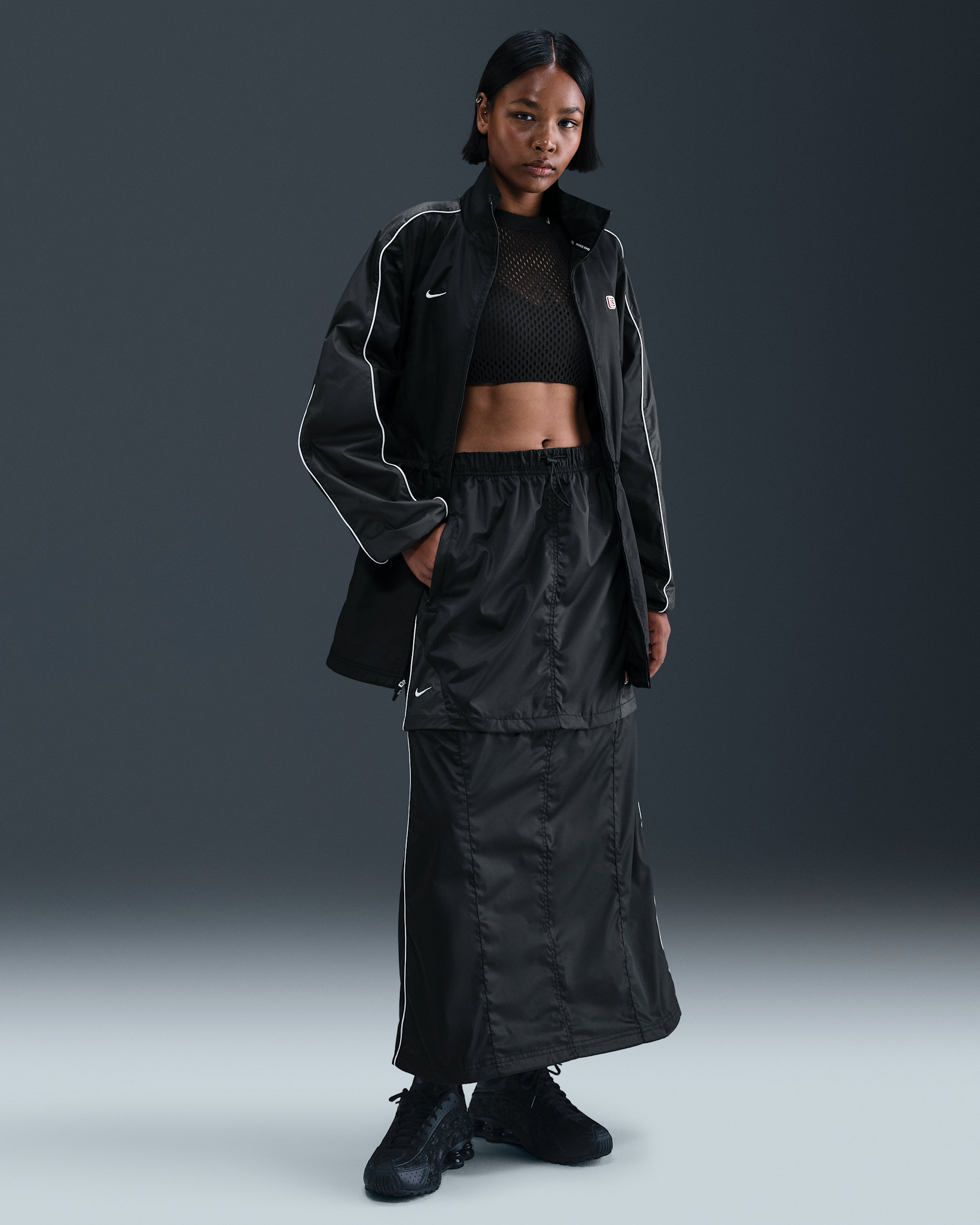 Nike Sportswear Shox Woman's Zip-Off Skirt - Black/Anthracite/Black