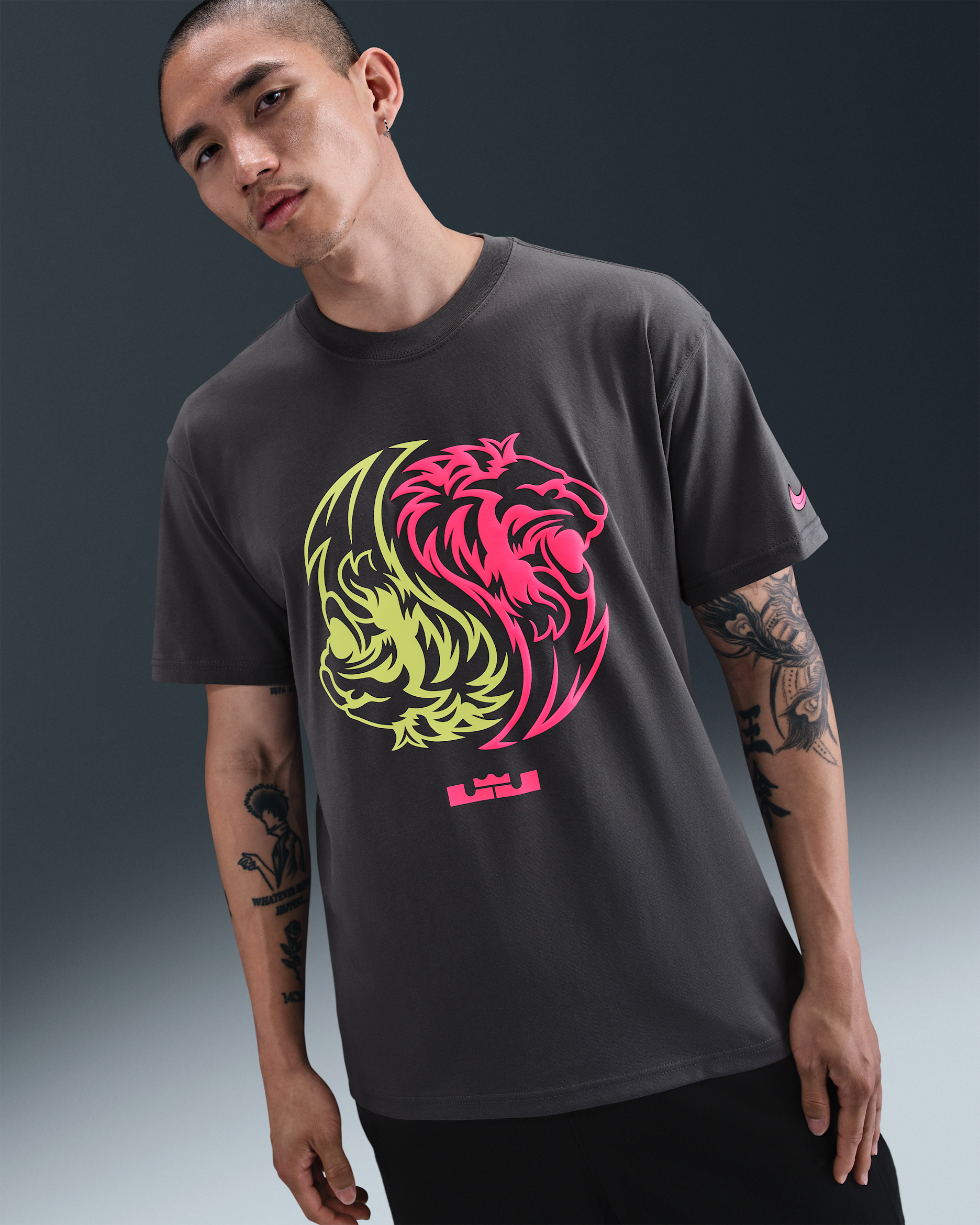 เสื้อยืดผู้ชาย Max90 LeBron - Iron Grey