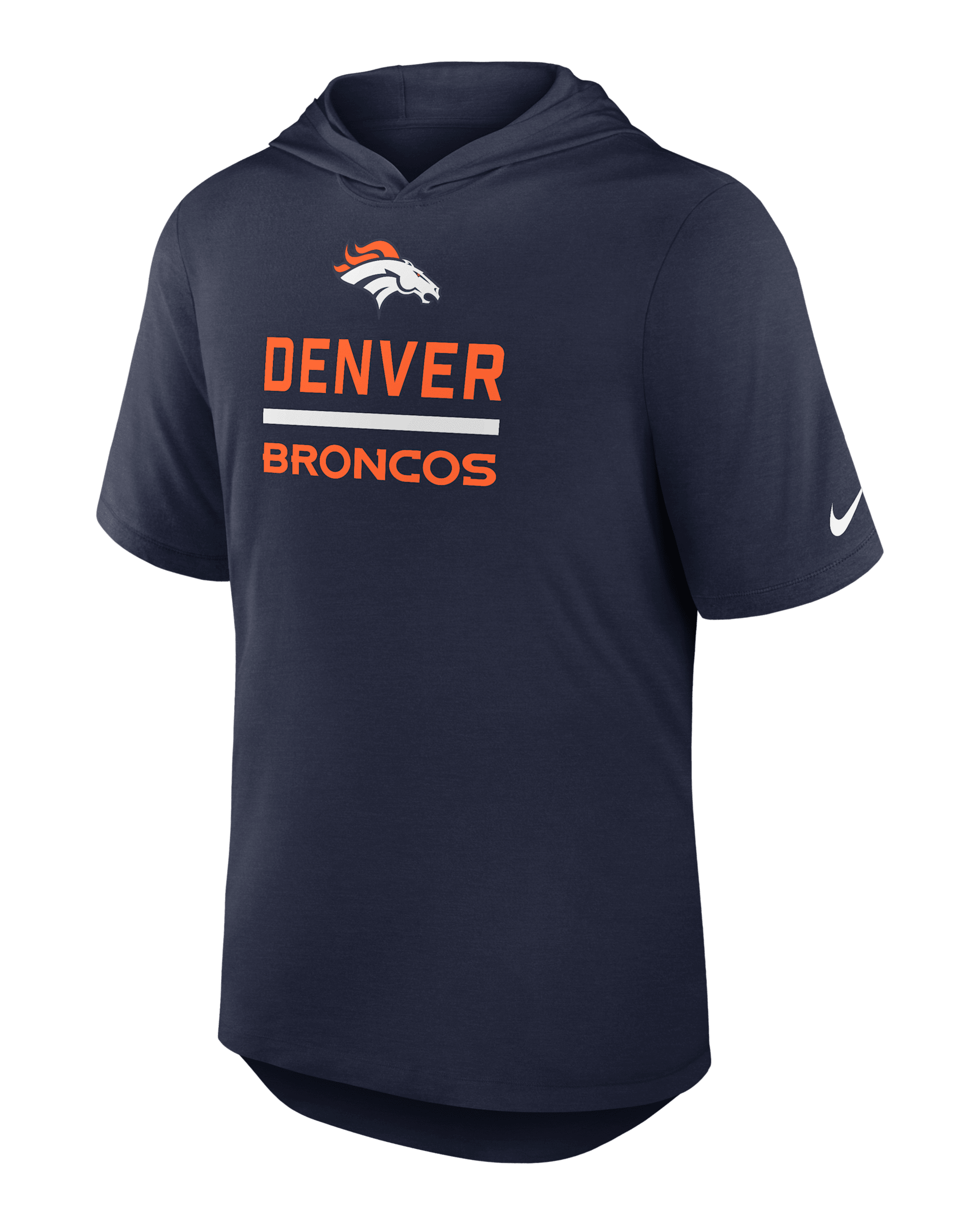 Denver Broncos Men's Nike Dri-FIT NFL Hooded T-Shirt - Navy