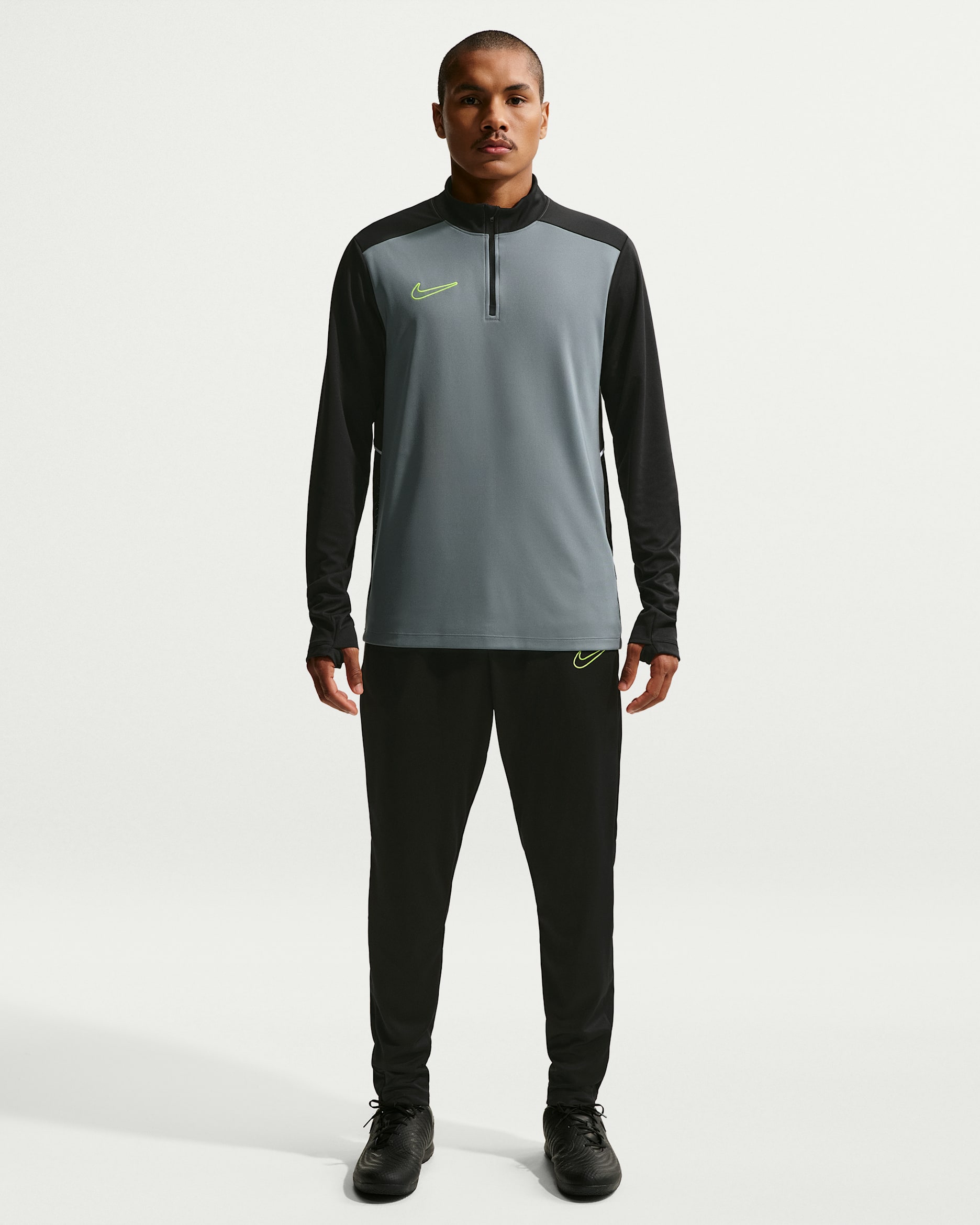 Nike Academy Men's Dri-FIT Football Pants - Black/Cool Grey/Volt