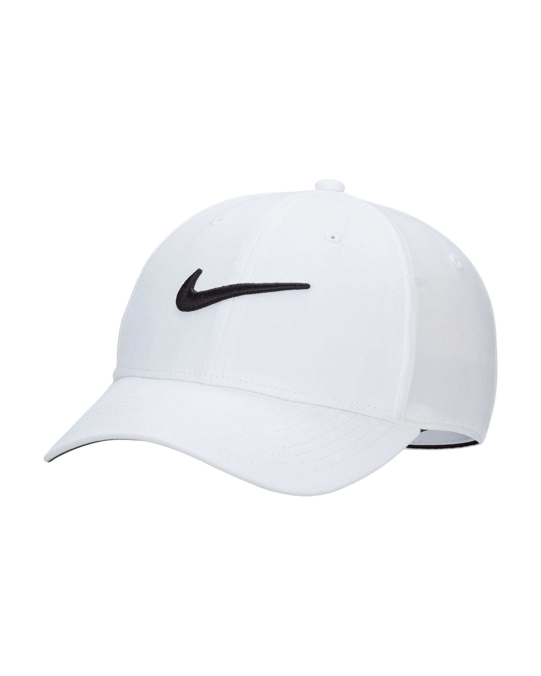 Nike Dri-FIT Club Swoosh 硬帽 - 白色/黑色