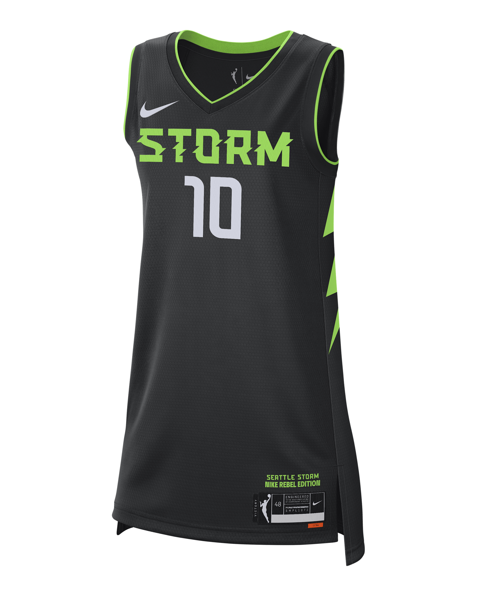 Sue Bird Seattle Storm 2024 Rebel Edition Nike Dri-FIT WNBA Victory Jersey - Black/White