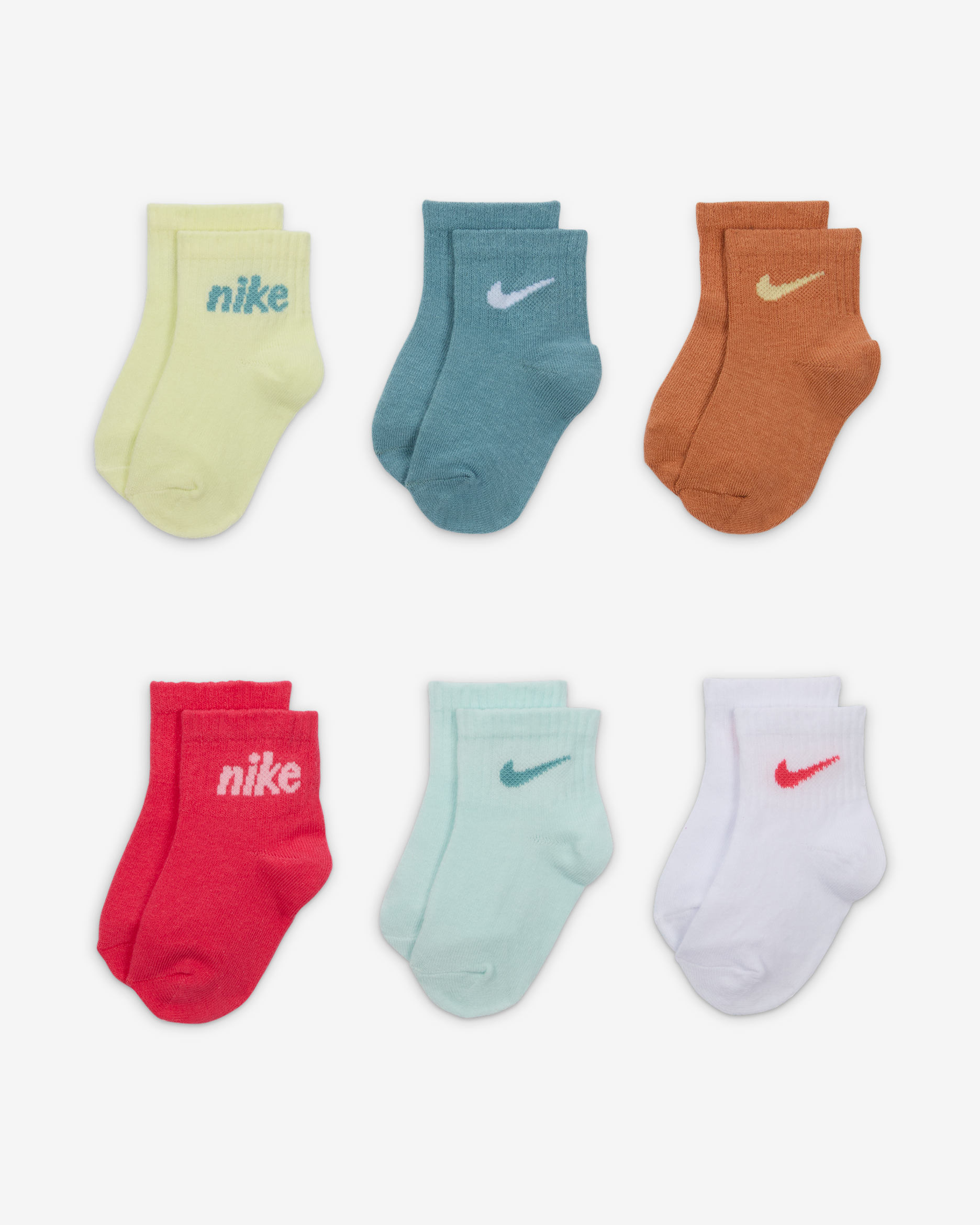 Caja de calcetines para bebé (6 pares) Nike Everyone From Day One - Hielo lima