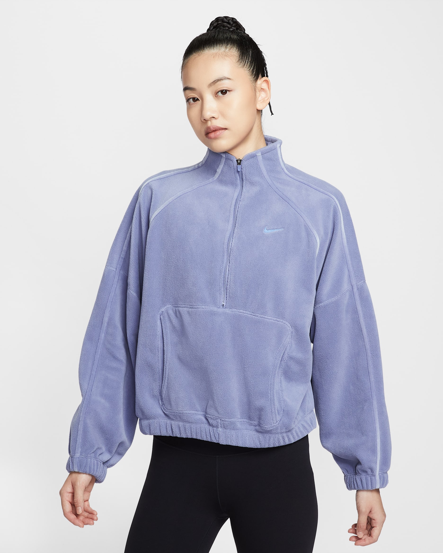 Nike One Women's Therma-FIT 1/2-Zip Top - World Indigo/Work Blue
