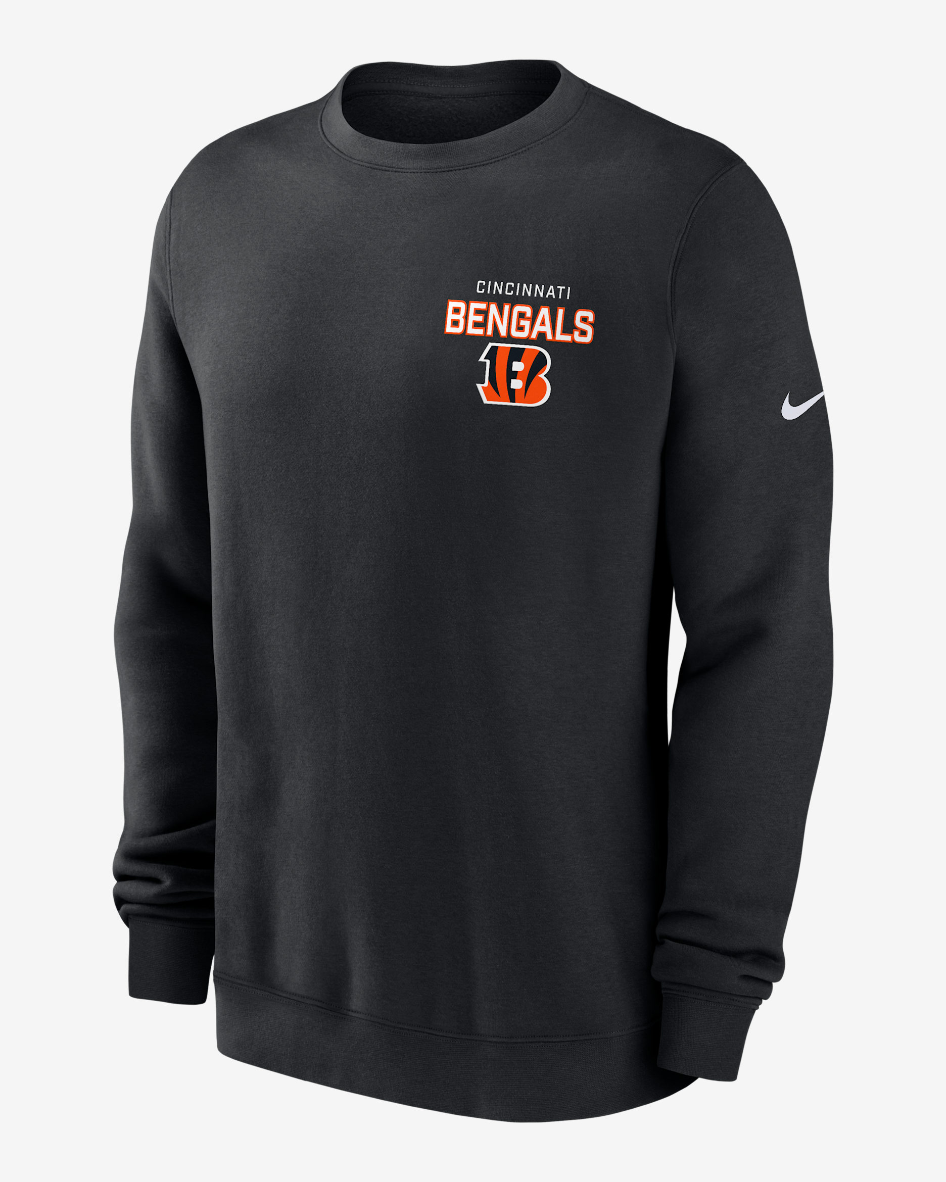 Cincinnati Bengals Draw Block Club Men's Nike NFL Pullover Crew - Black