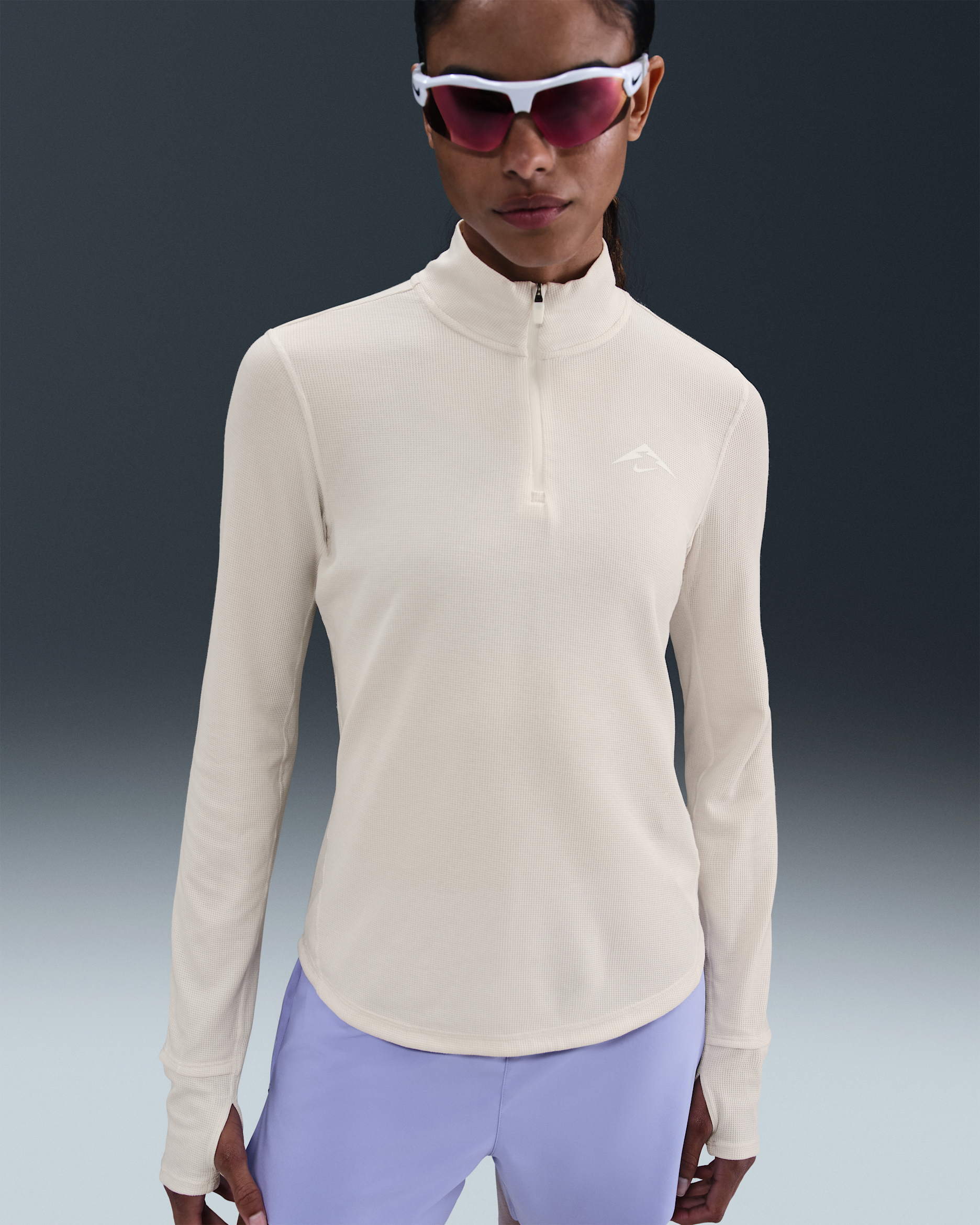 Nike Trail Women's Dri-FIT 1/4-Zip Running Mid-Layer Top - Phantom/White/Flat Silver/Summit White