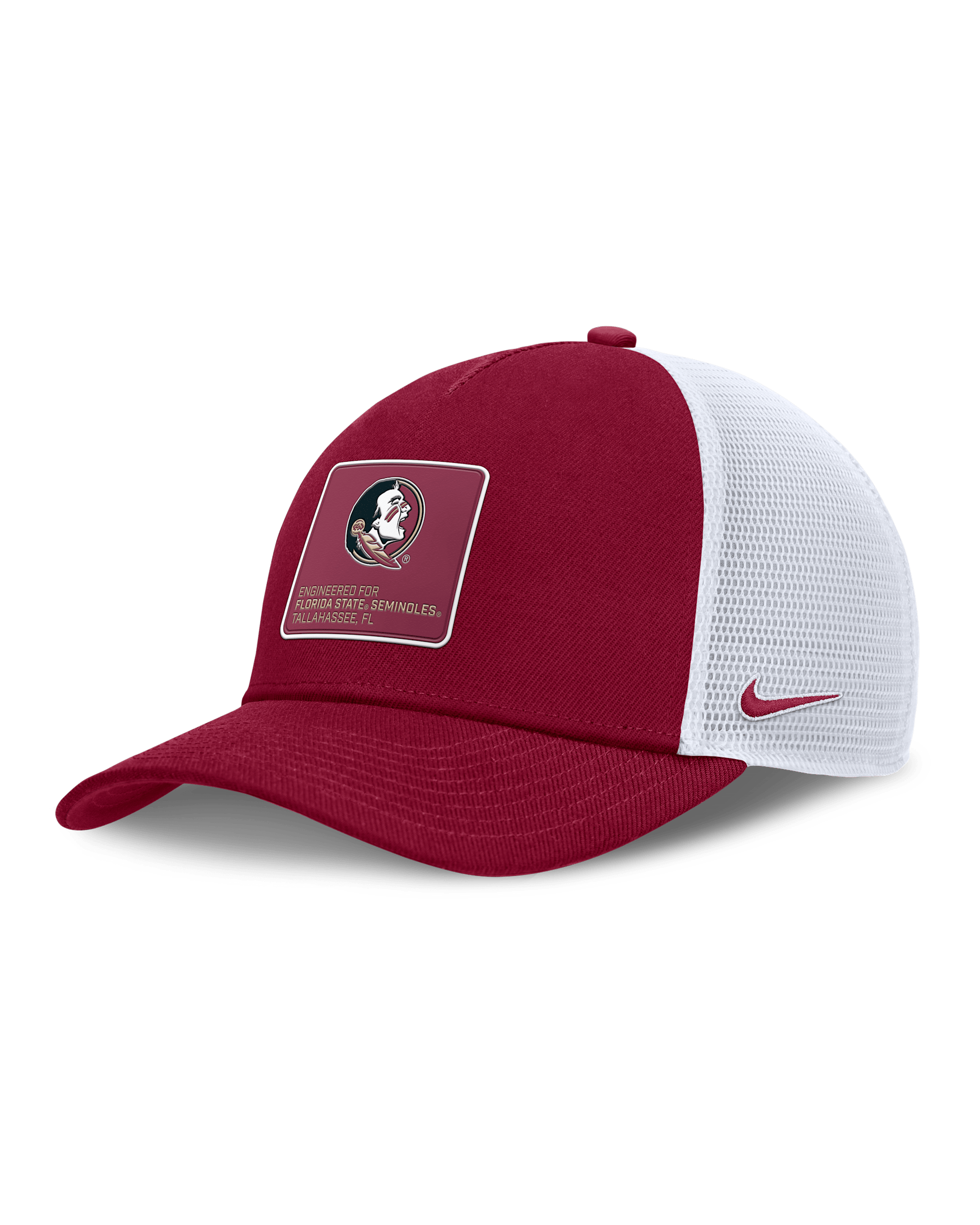 Gorra de rejilla universitaria Nike ajustable para hombre Florida State On-Field Rise Engineered - Granate