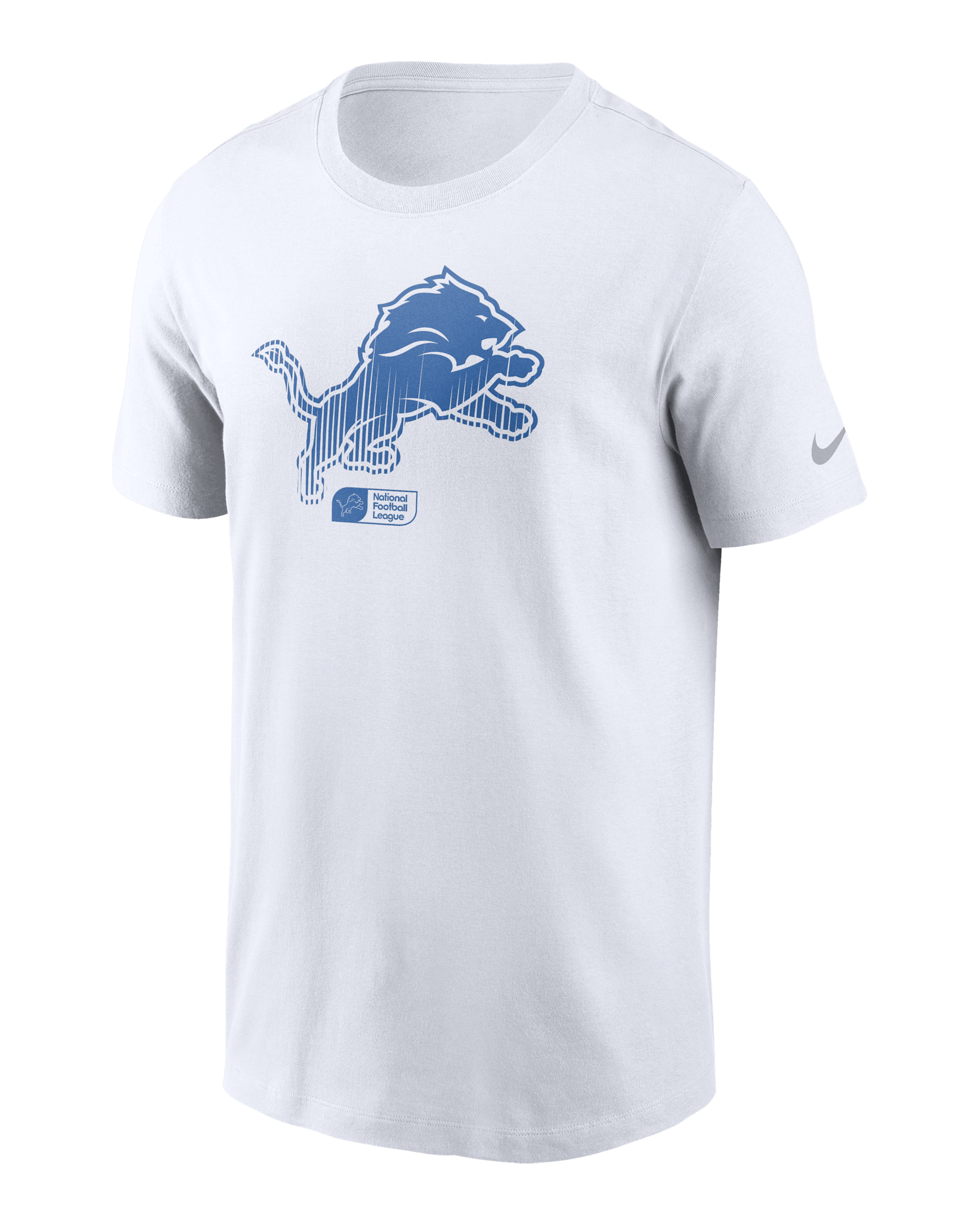 Playera Nike de la NFL para hombre Detroit Lions Faded Essential - Blanco