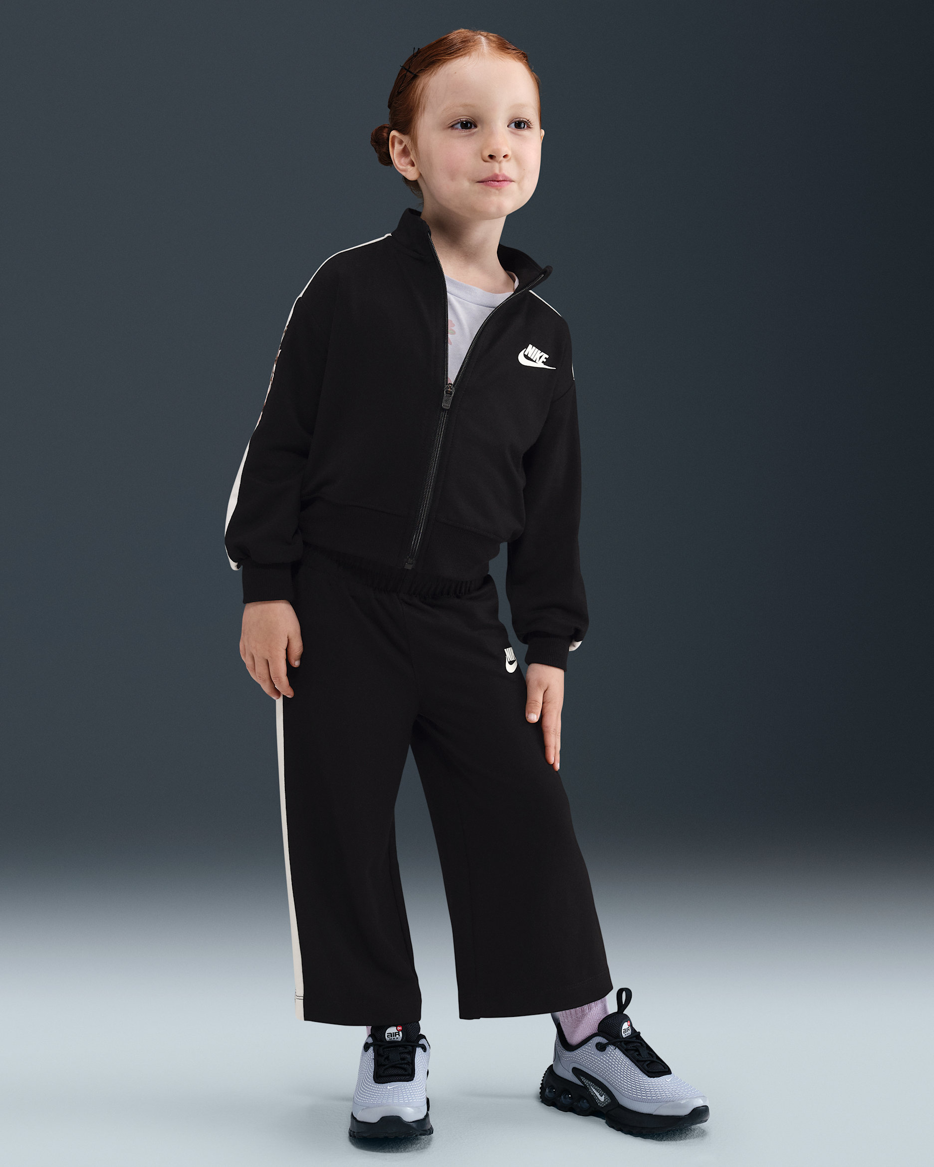 나이키 베이비 투피스 플로럴 트랙 세트 - 블랙