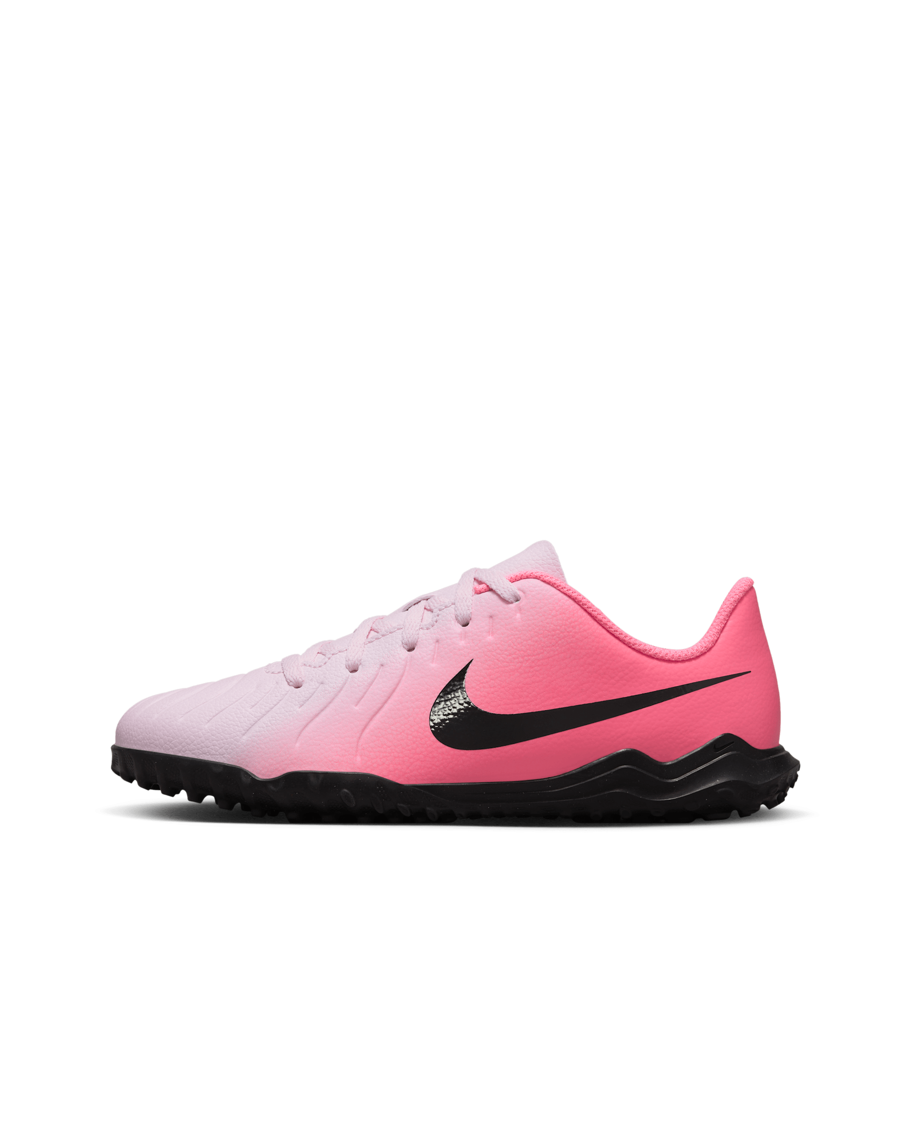 Nike Jr. Tiempo Legend 10 Club Younger/Older Kids' TF Low-Top Football Shoes - Pink Foam/Black