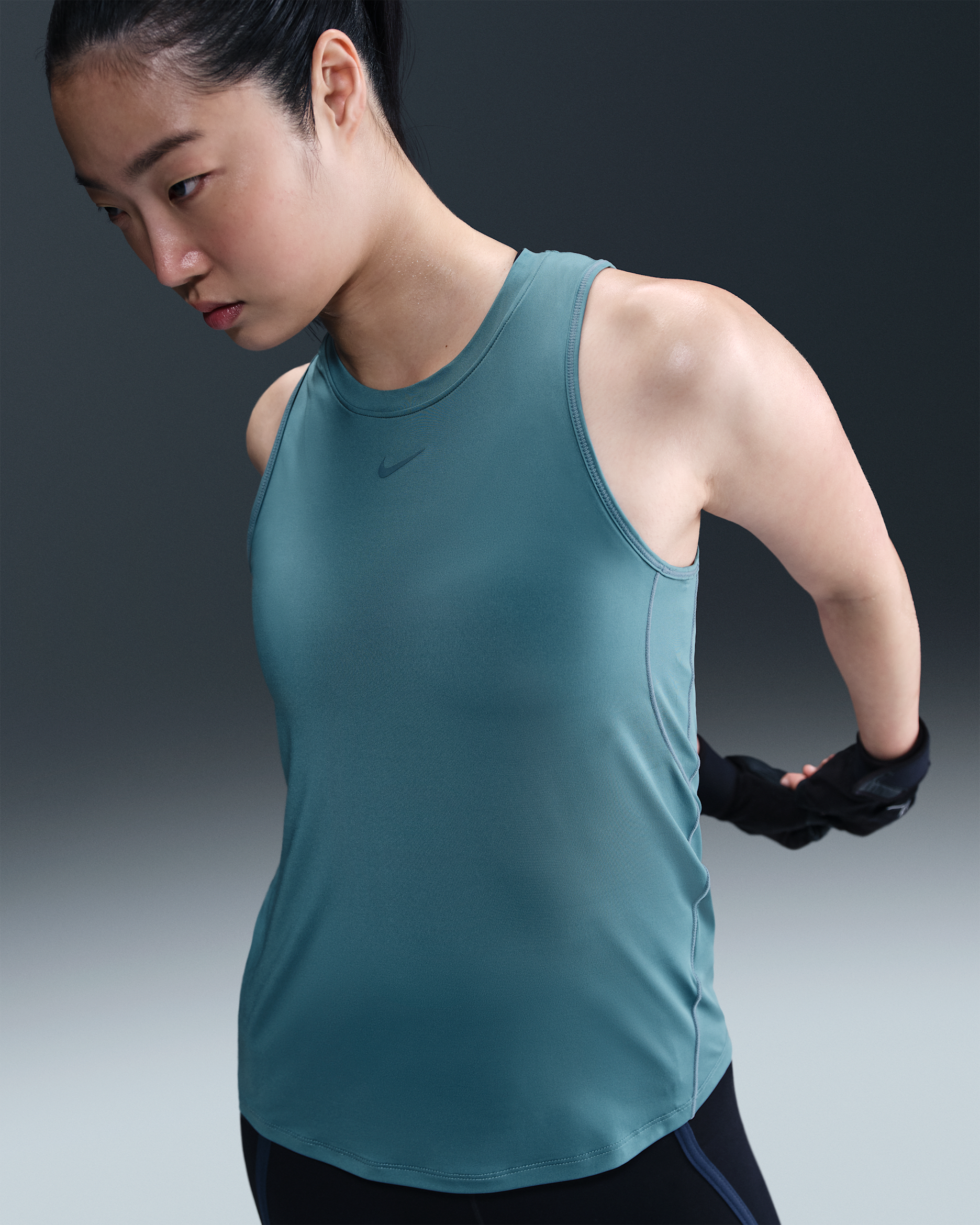 ナイキ ワン クラシック ウィメンズ Dri-FIT タンクトップ - スモーキーブルー/ブラック