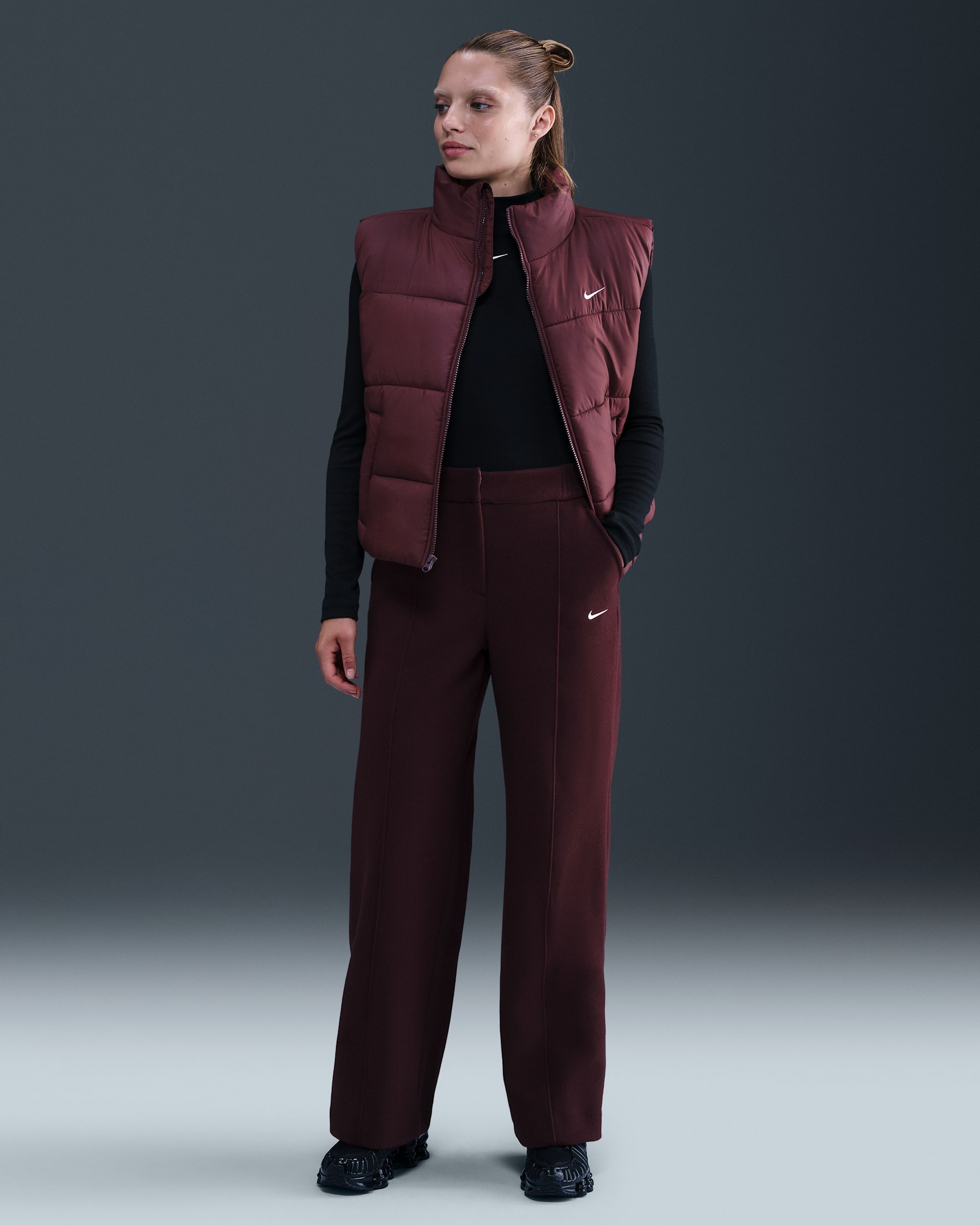 Nike Sportswear Women's Tailored Trousers - Burgundy Crush/Sail