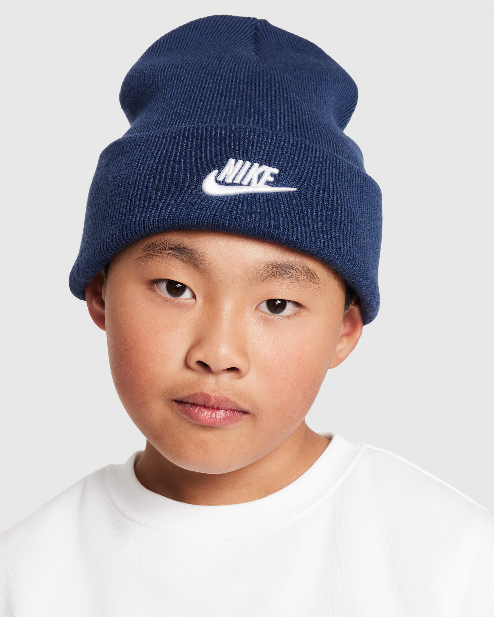 Nike Peak lue til store barn - Midnight Navy/Hvit