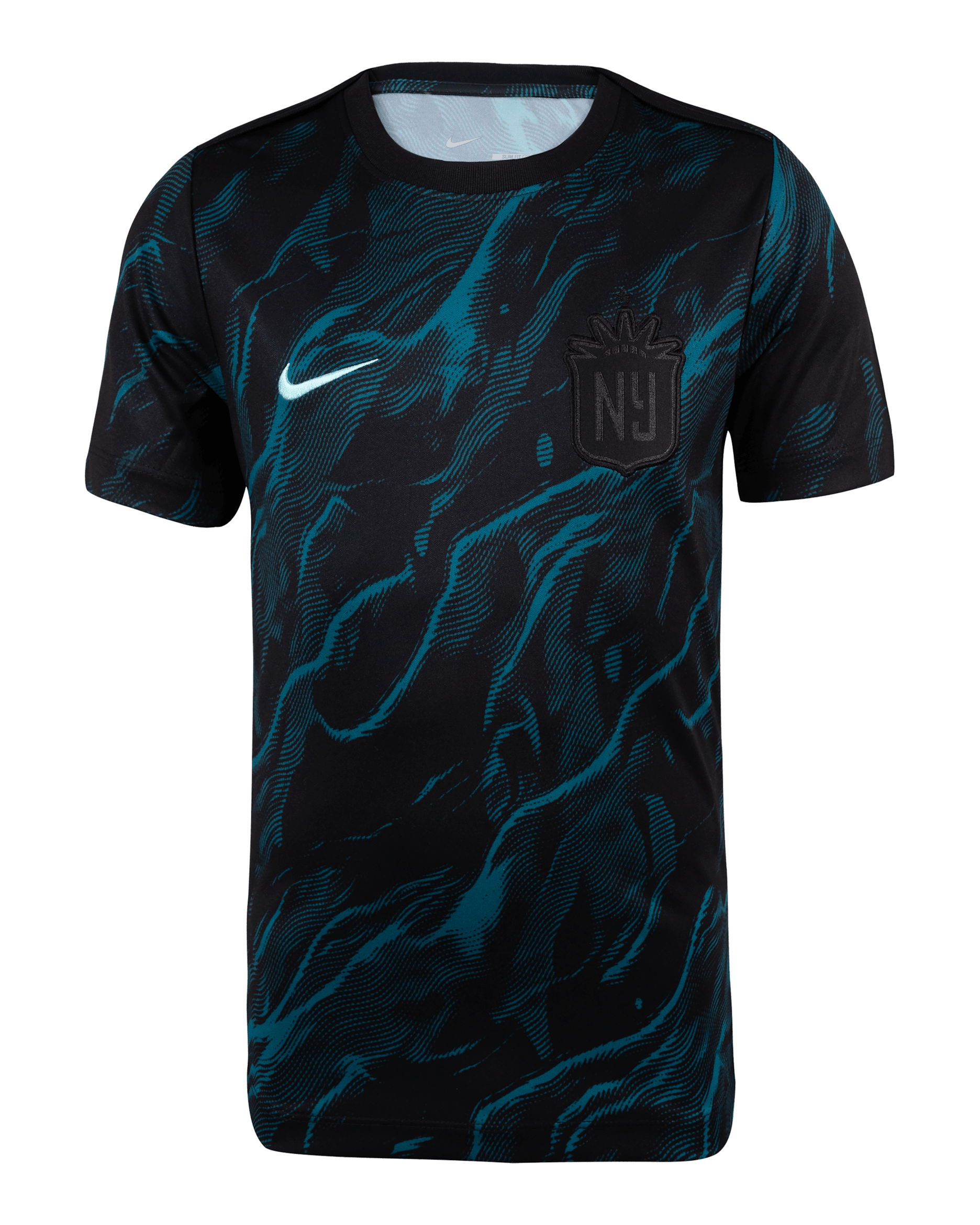 NJ/NY Gotham FC 2025 Big Kids' Nike NWSL Short-Sleeve Pre-Match Top - Marina