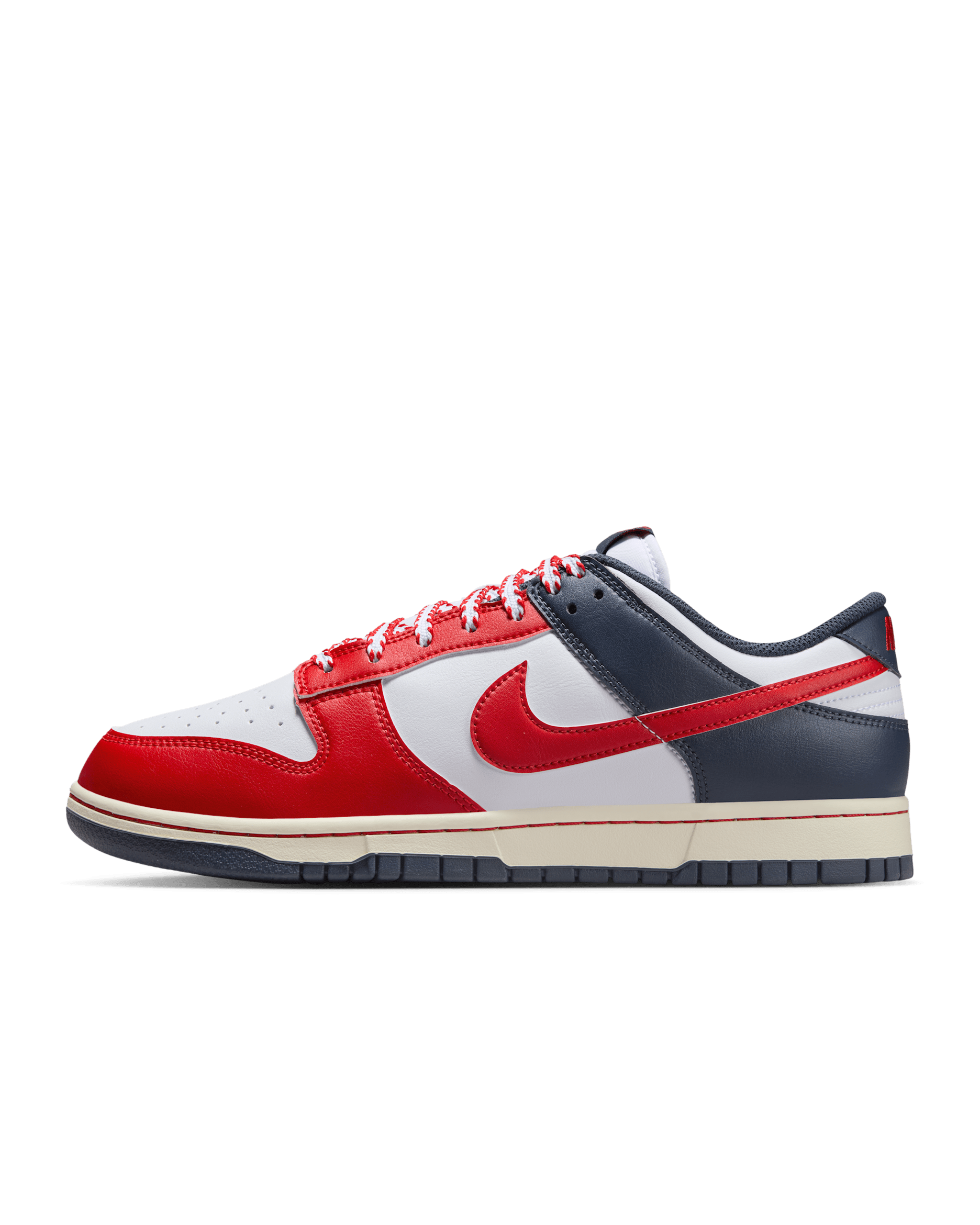 Nike Dunk Low Retro Men's Shoes - White/Thunder Blue/Coconut Milk/University Red
