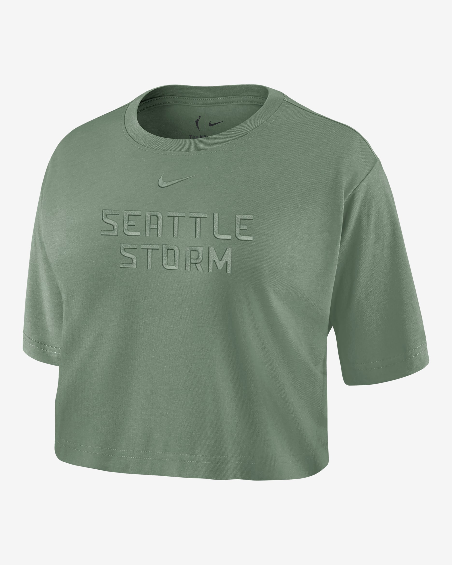 Seattle Storm Women's Nike WNBA Cropped T-Shirt - Spiral Sage