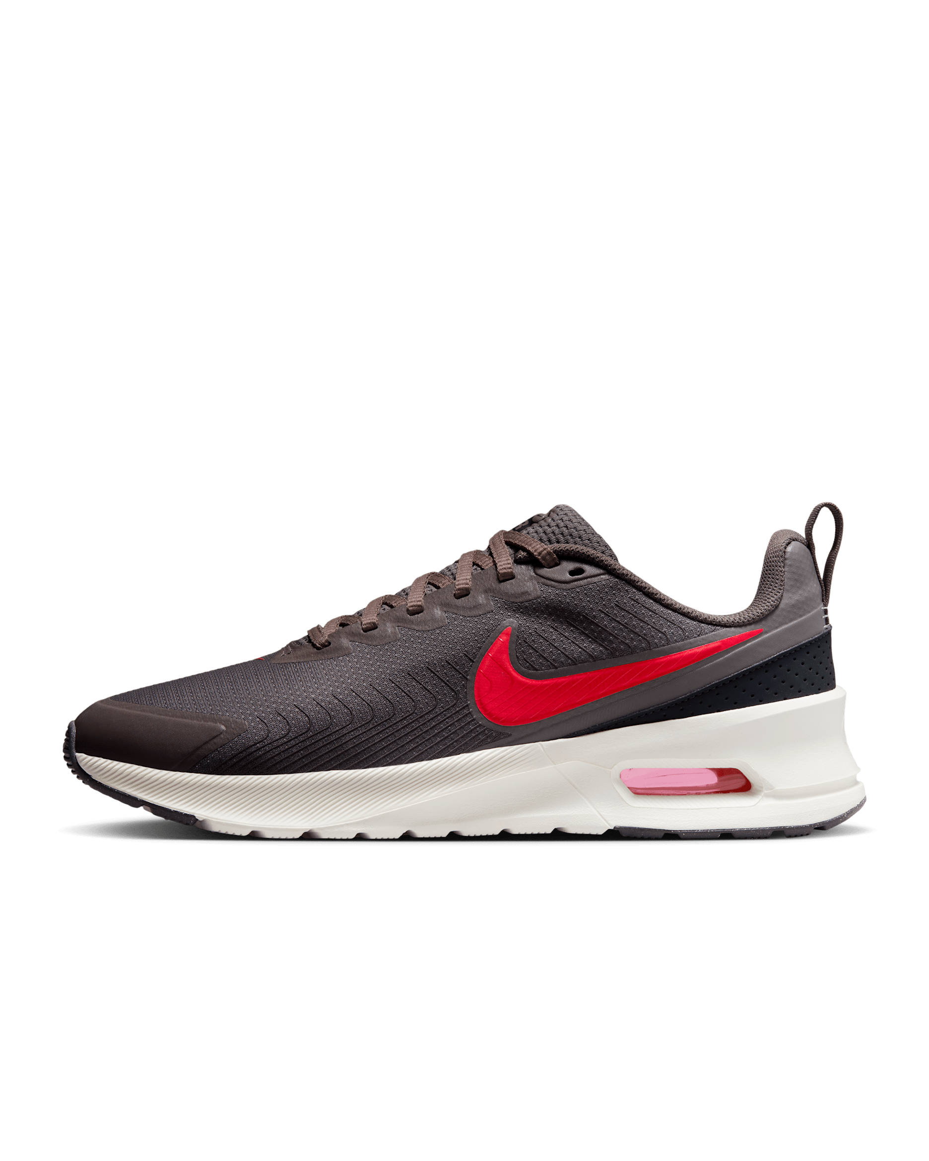 ナイキ エア マックス ニュアクシス メンズシューズ - ケイブストーン/フラットピューター/ダークスモークグレー/ブライトクリムゾン