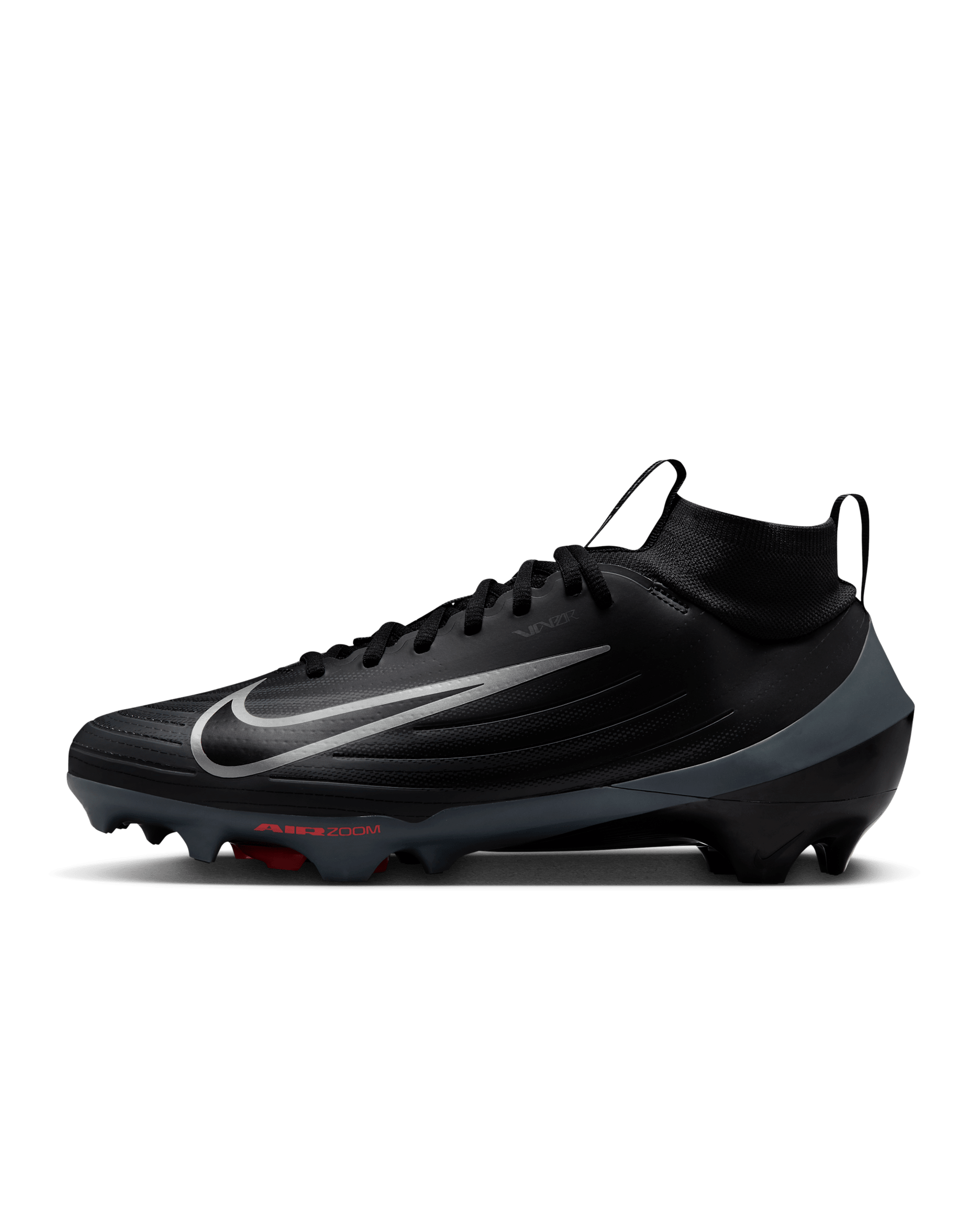 Nike Vapor Pro 1 Football Cleats - Black/Dark Grey/Bright Crimson/Black