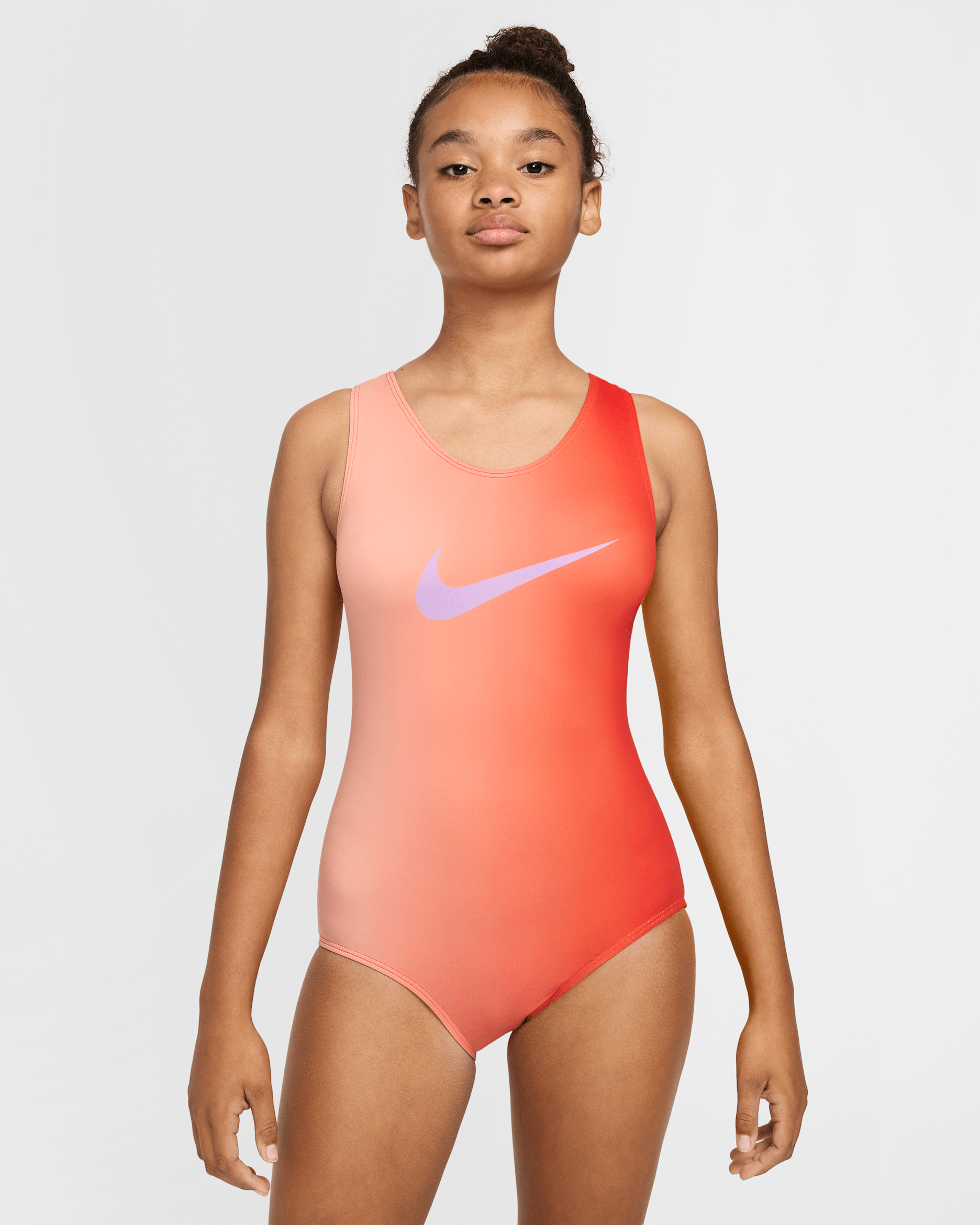 Nike Gymnastics Sunrise Ombre Performance Leotard - Coral