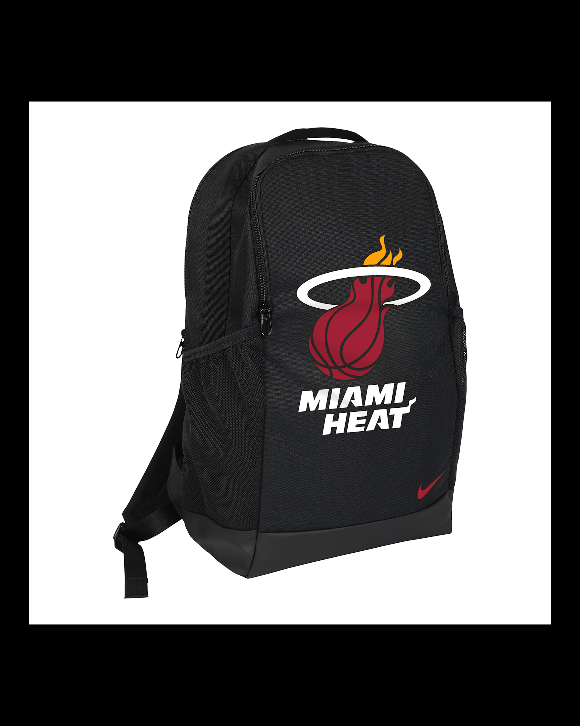 Mochila Nike de la NBA (24 L) Miami Heat Brasilia - Negro